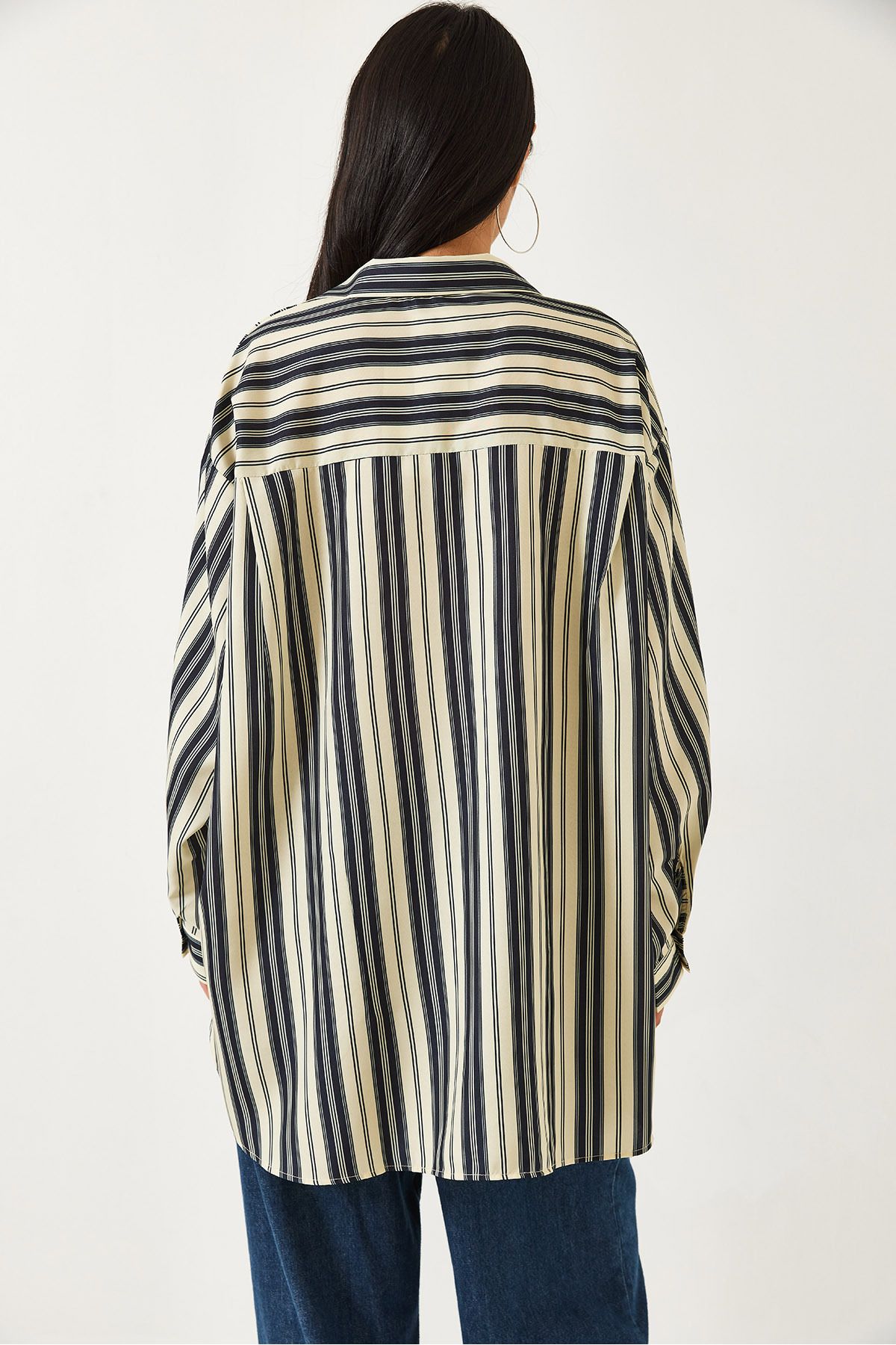 Female striped oversize shirt 1007 60261197