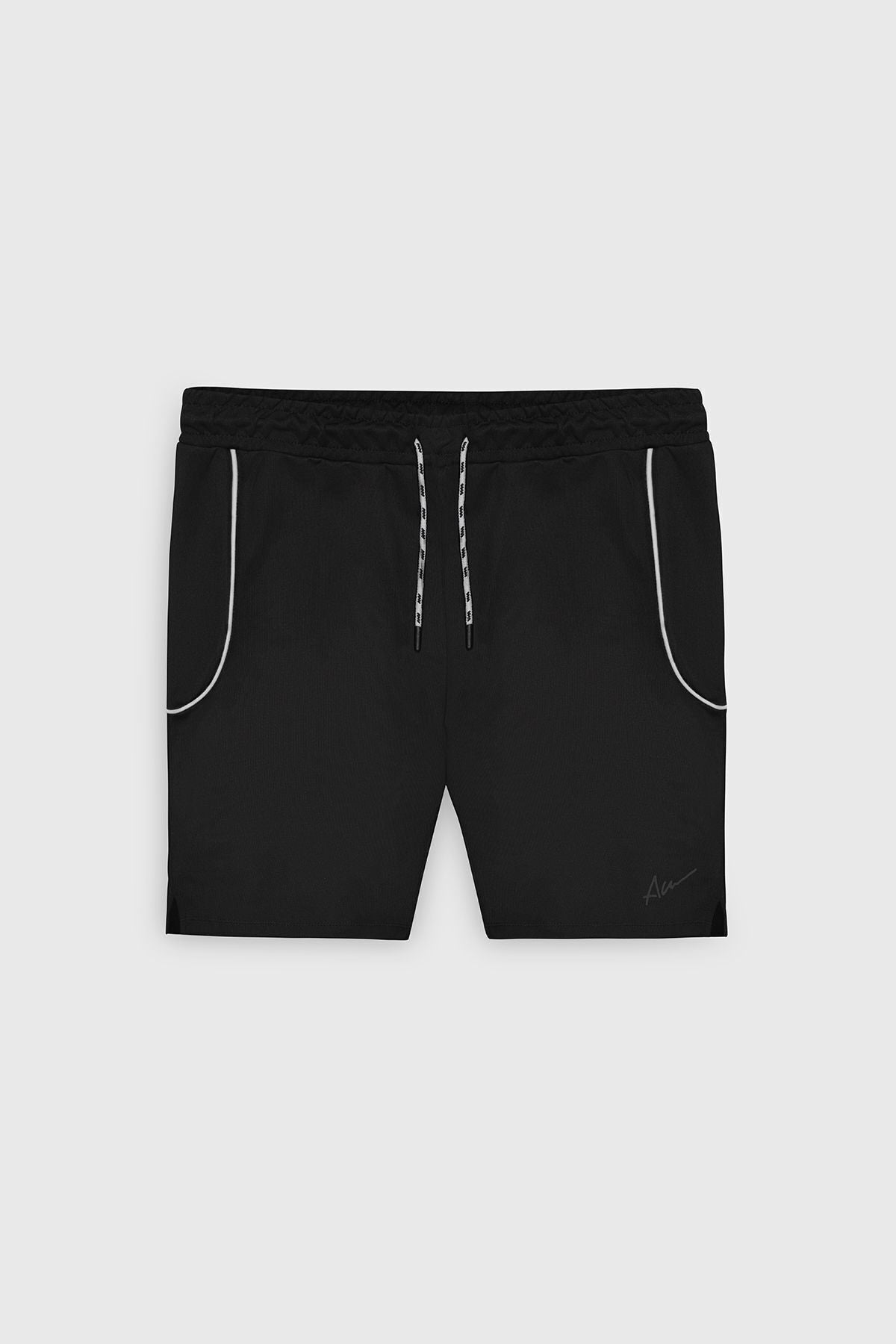 Men's Black Standard Fit Normal Cut Comfortable Knitting Shorts
