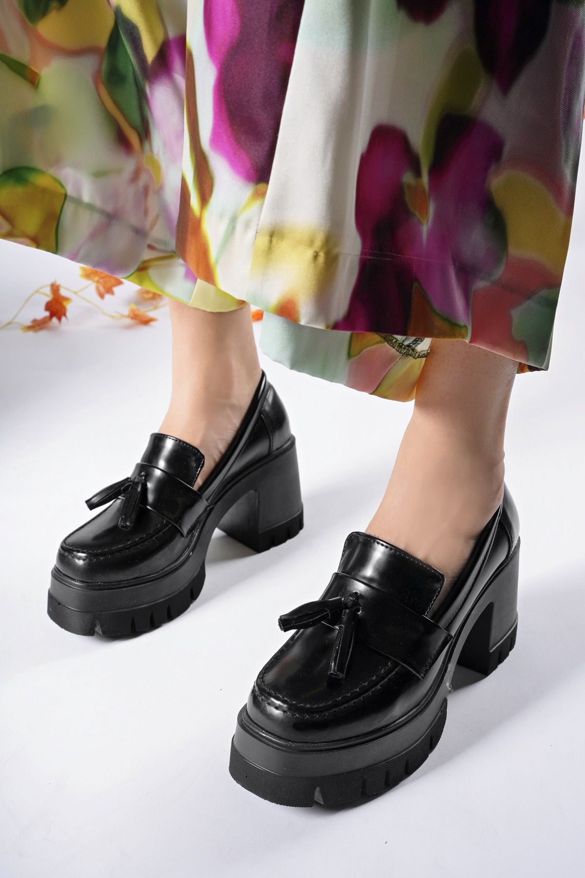 Aendorei Woman Loafer 0012509 matte black patent leather