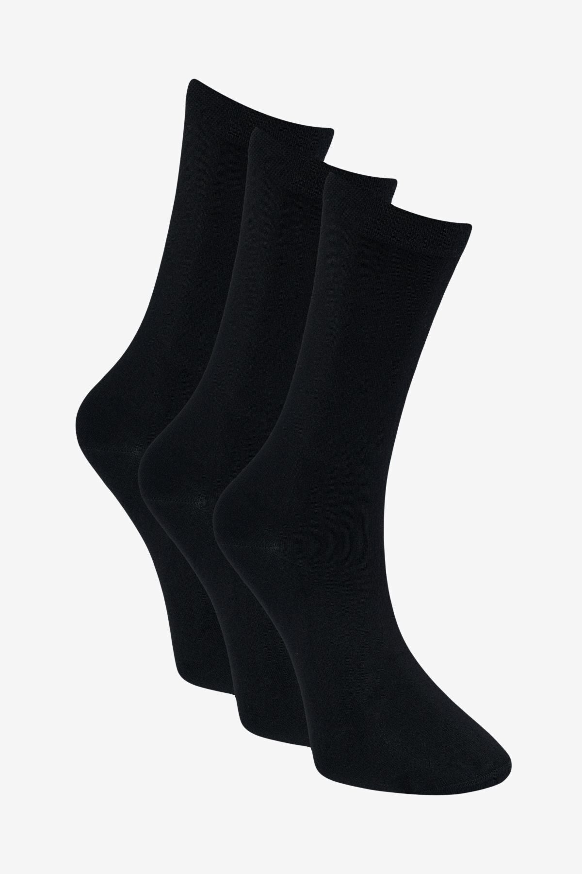 Men's black 3 -bamboo socket socks