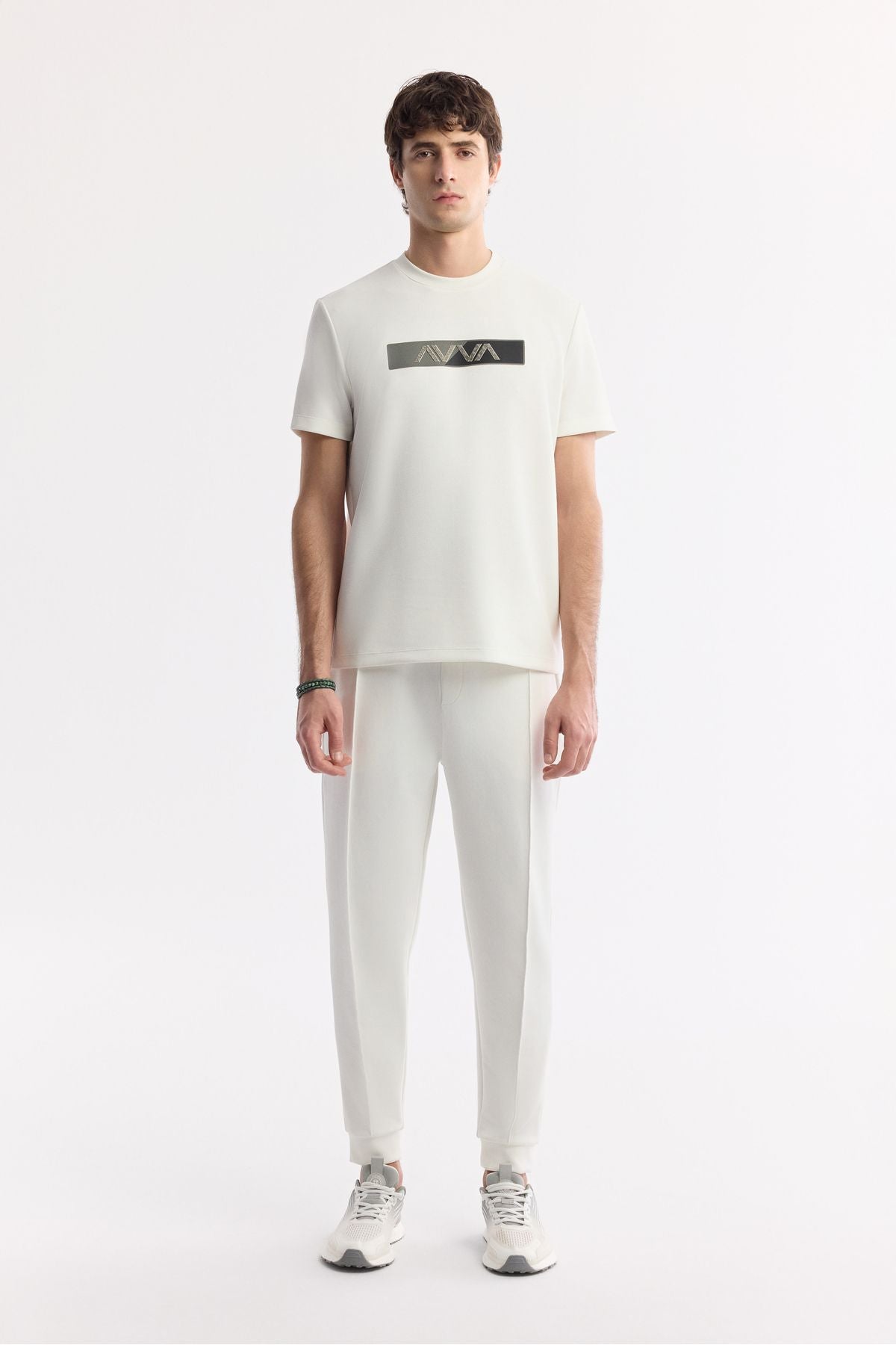 Men's Ecru Waist Laccik with Laccik Side Pocket Ribber Interlok Jogger A51y3400