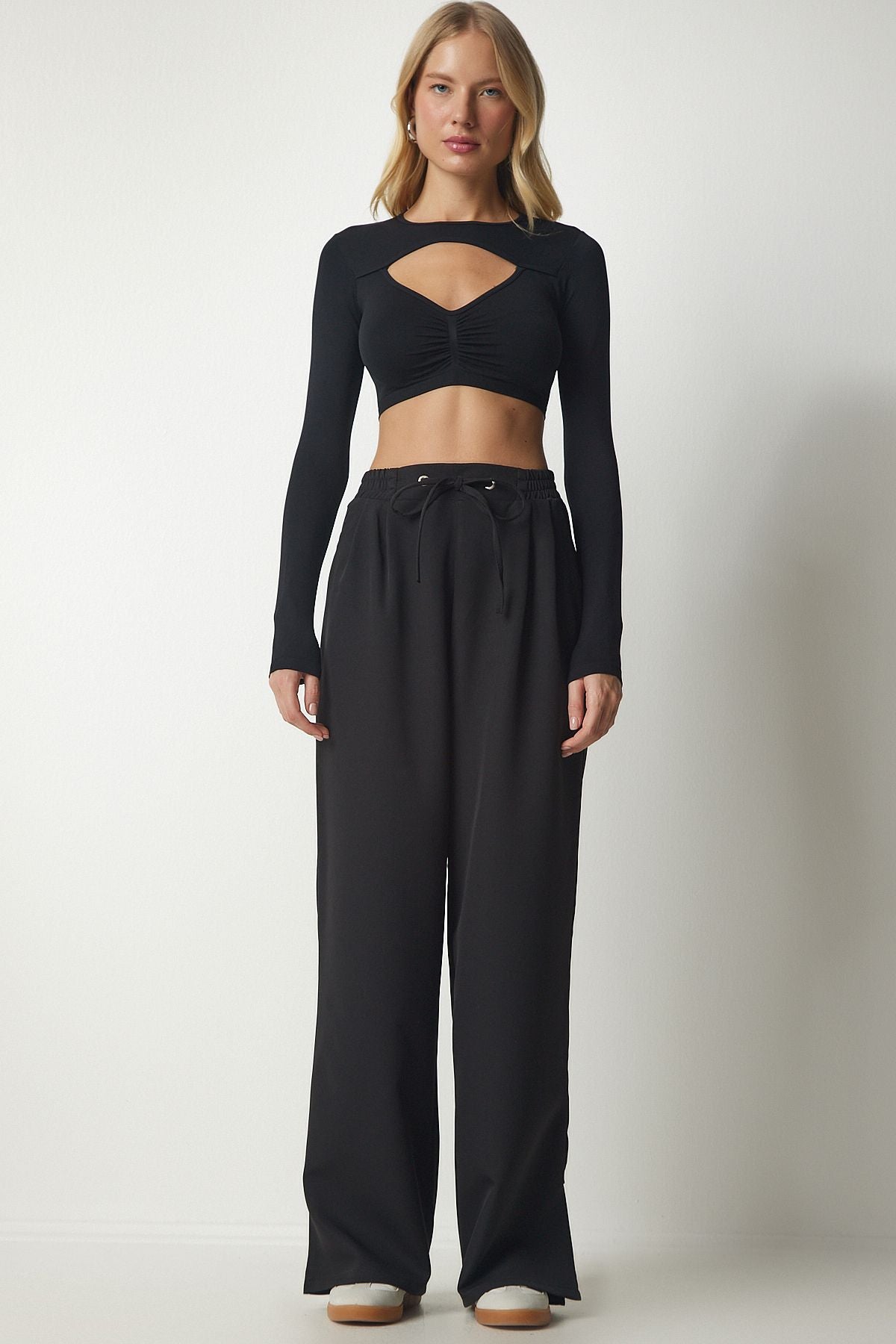 WOMEN'S BLACK PLACE SLIDING TRUTS Pants DW00002