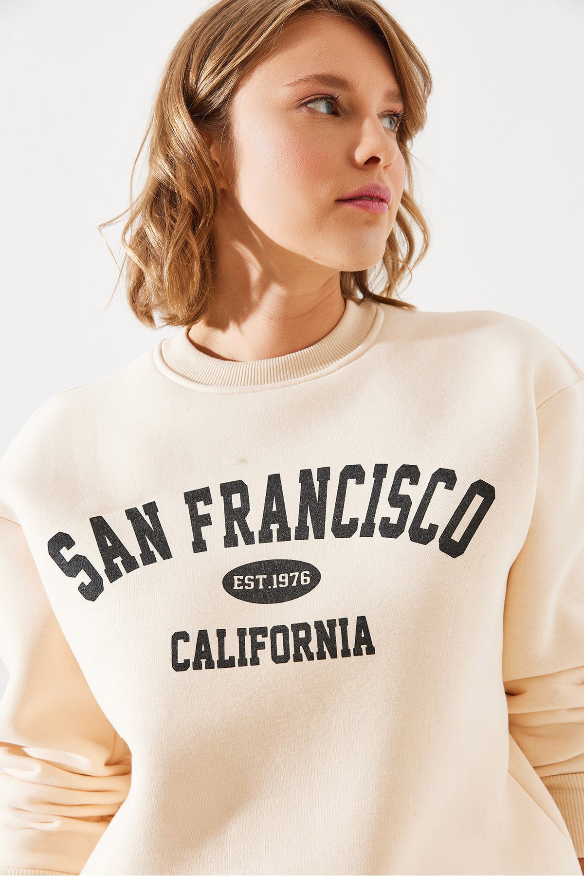 Women's Three Thread Raised San Francisco Printed Sweatshirt MBHS006 60601006