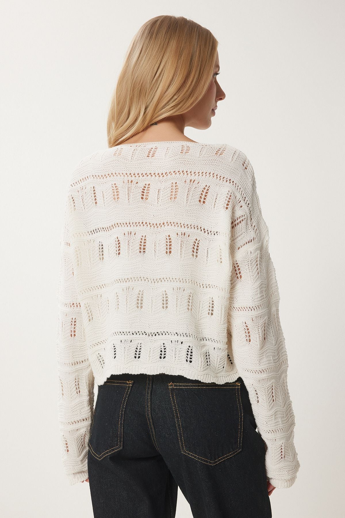 Female Bone Katcak Yaka Outlet Summer Triko Blouse NF00057