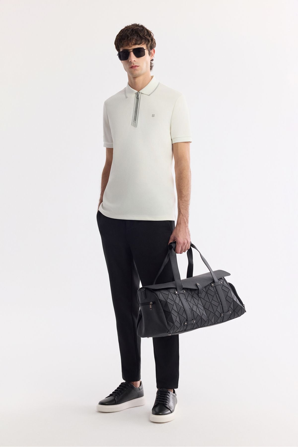 Men's ecru zipper