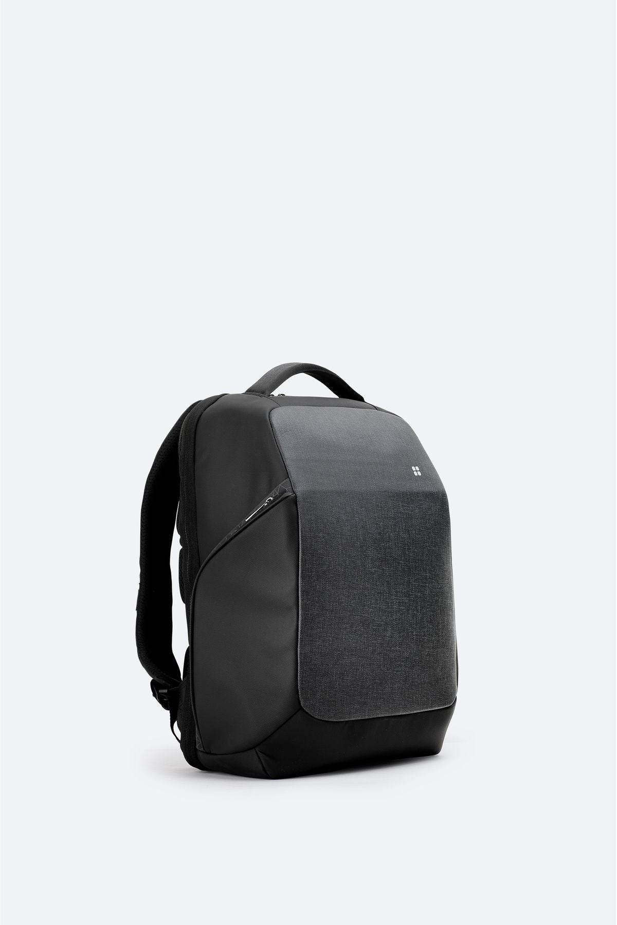 Men's anthracite USB cable input shell backpack A42y9131