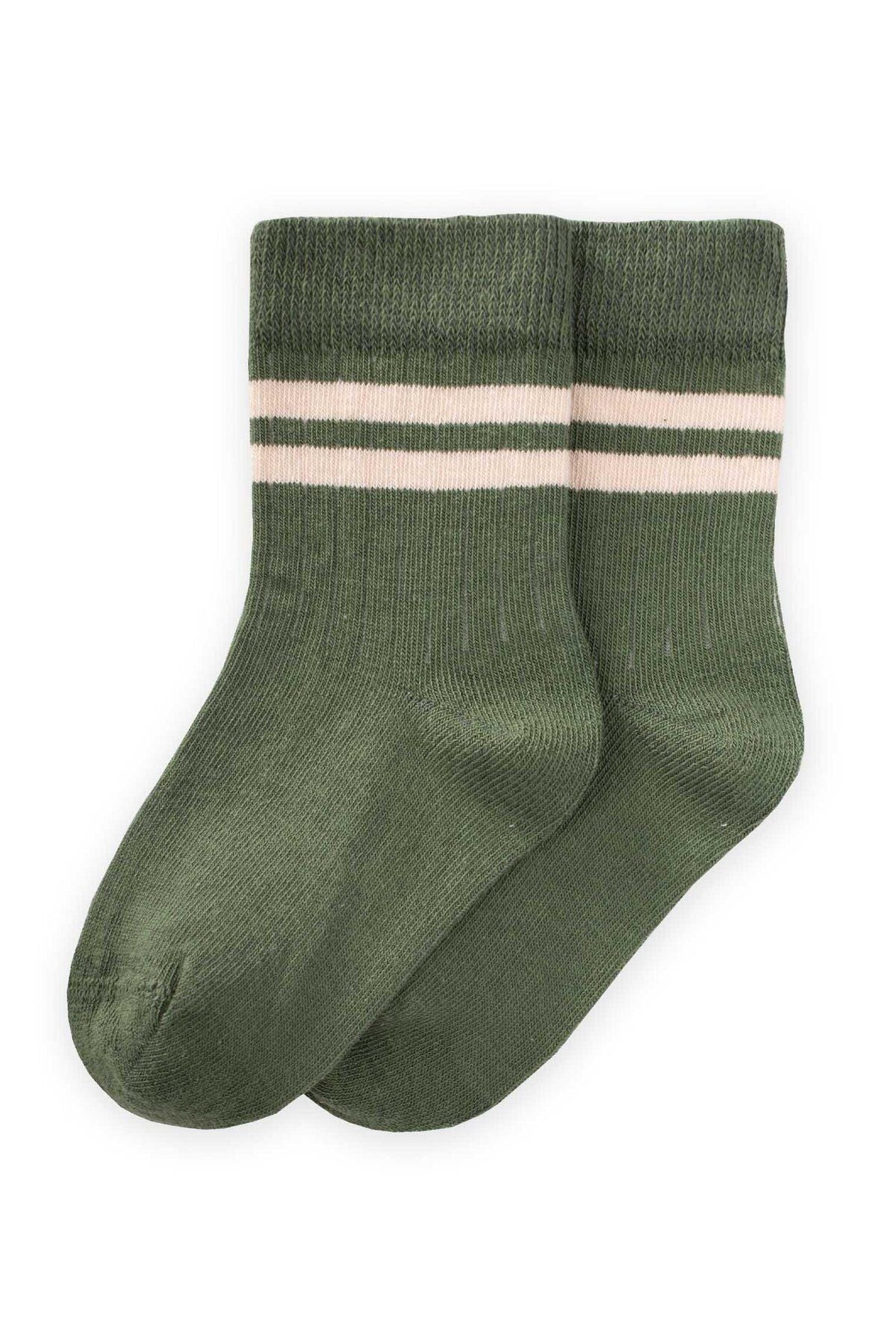 Raw striped socket 3-8 years old khaki green