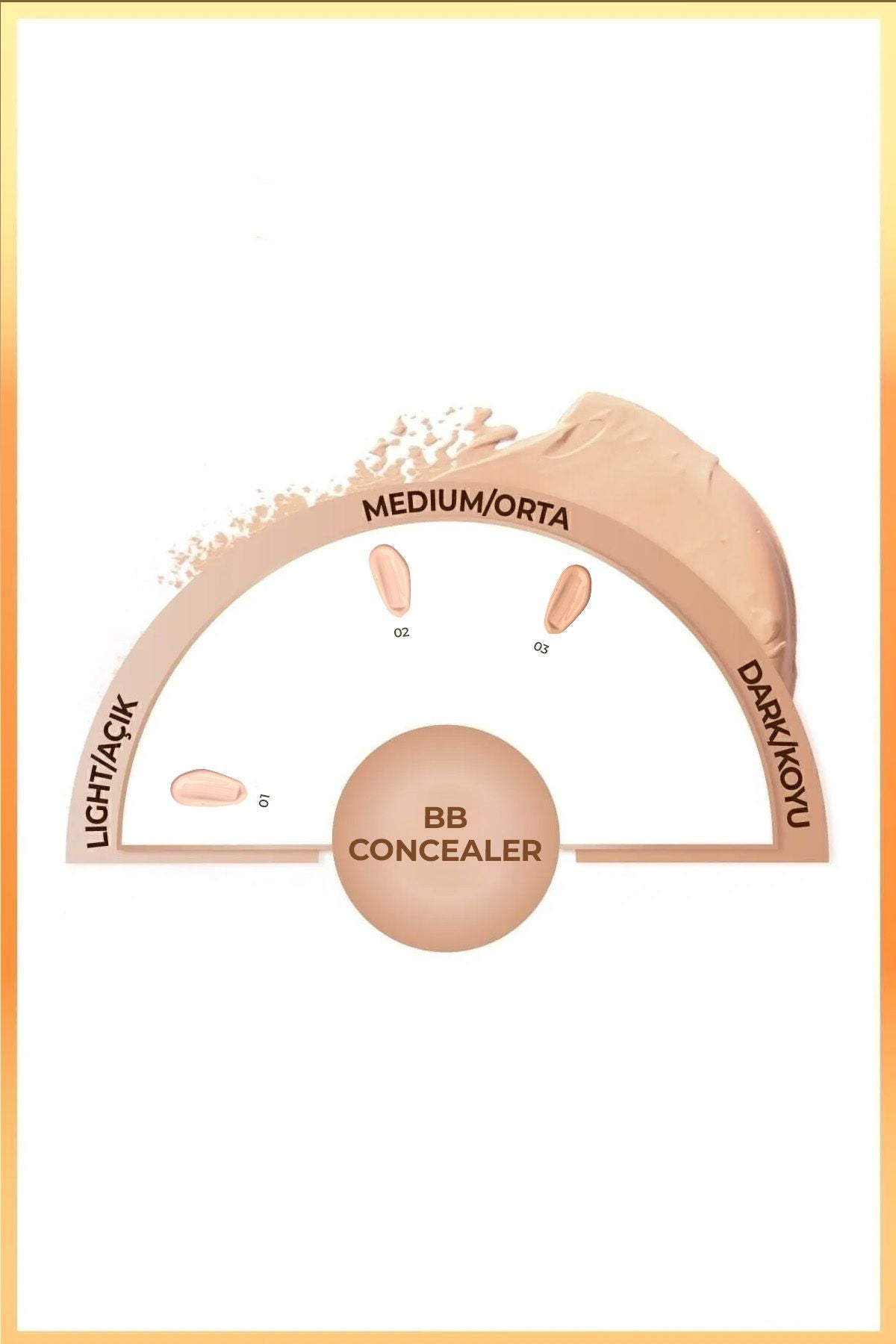 BB Concealer SPF 15 intensive concealer metal headed under eye concealer - 01 Open