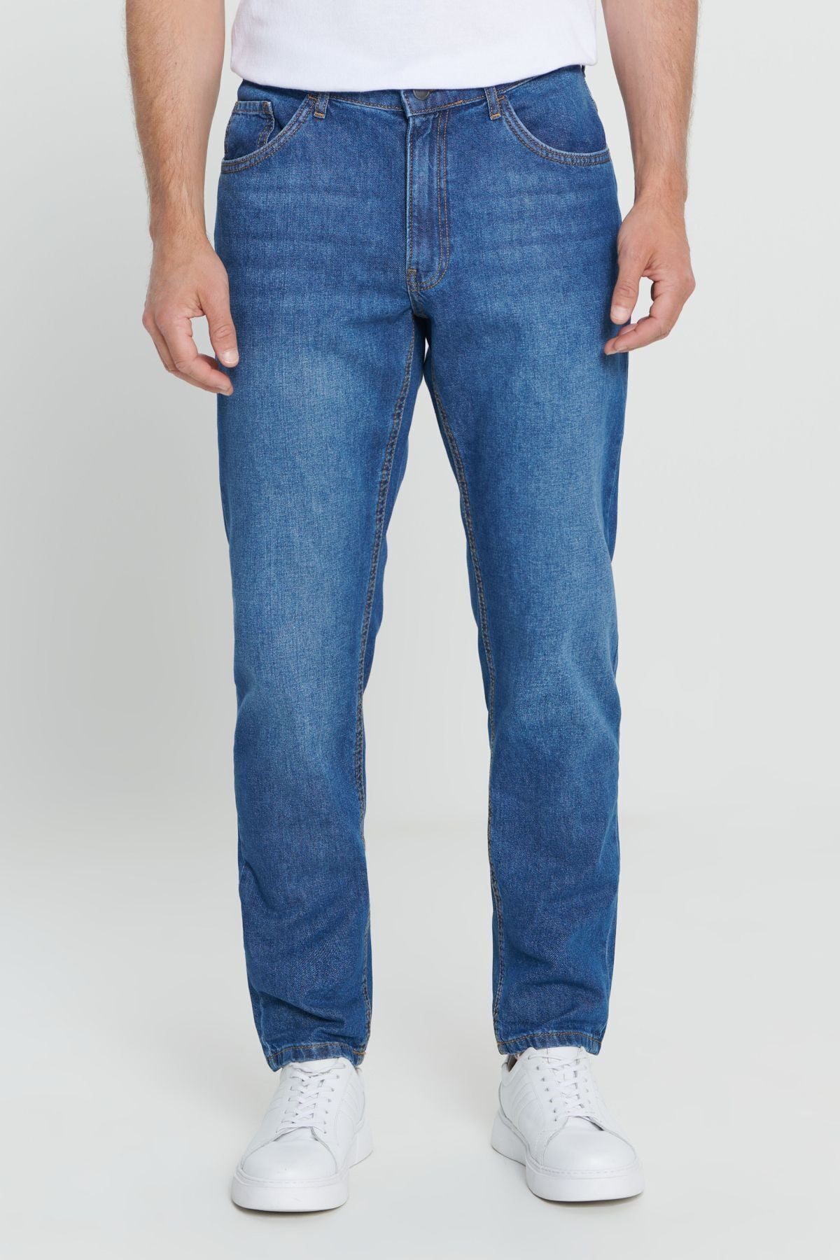 Men's Blue Comfort Fit comfortable cut 100 %cotton denim jean jeans