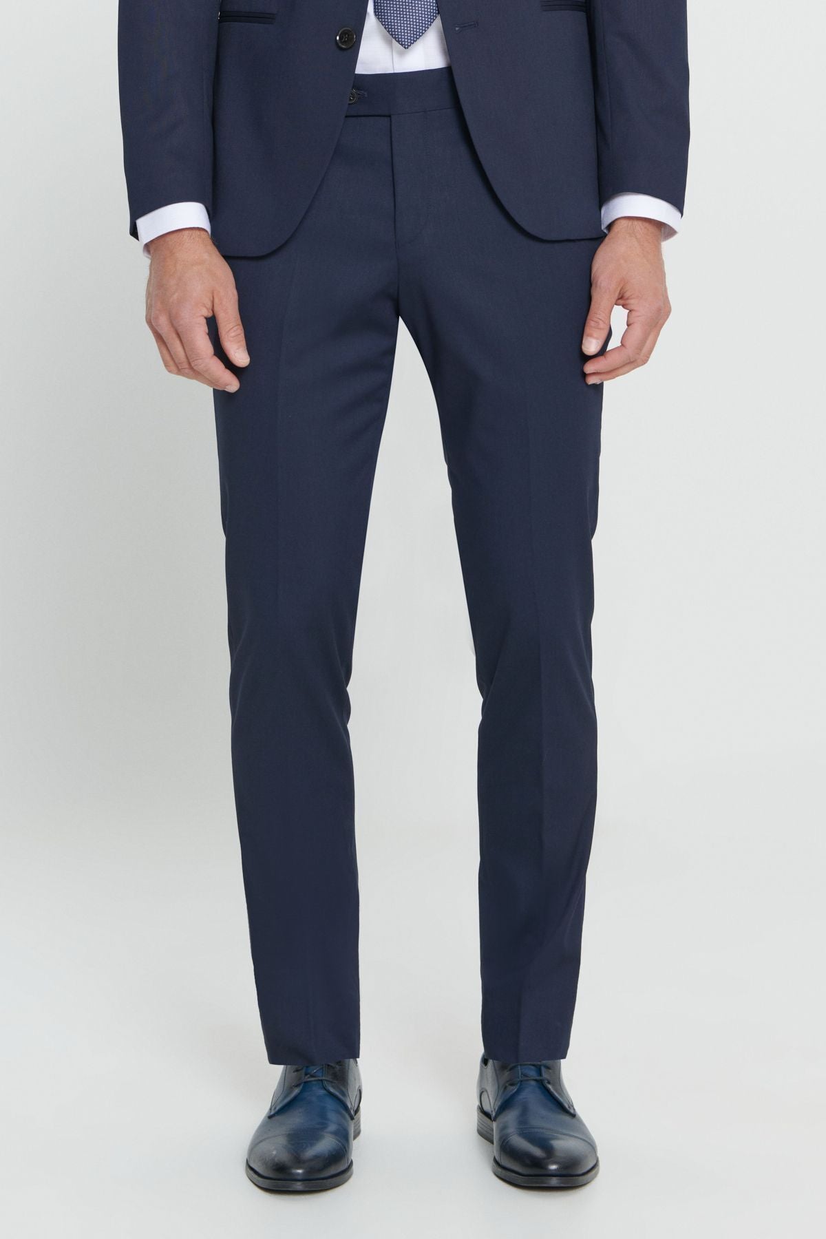 Men's navy blue extra slim fit narrow -cut swallow collar suits