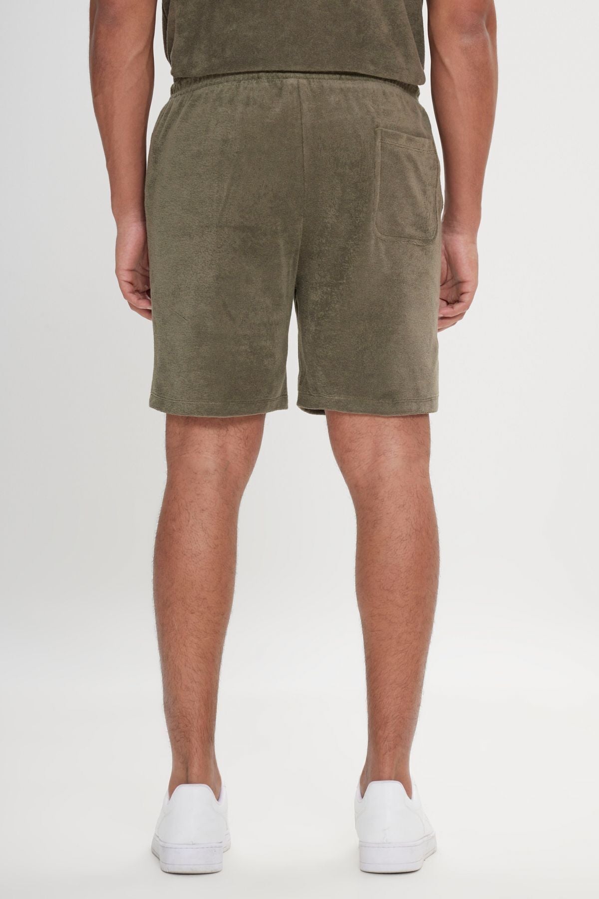 Male Khaki Standard Fit Normal Cut Towel Shorts