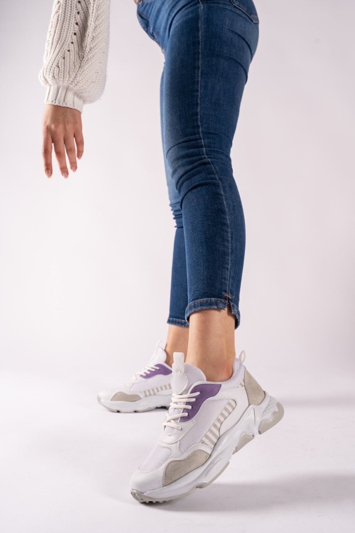 White Lilac Woman Sneaker 0012189