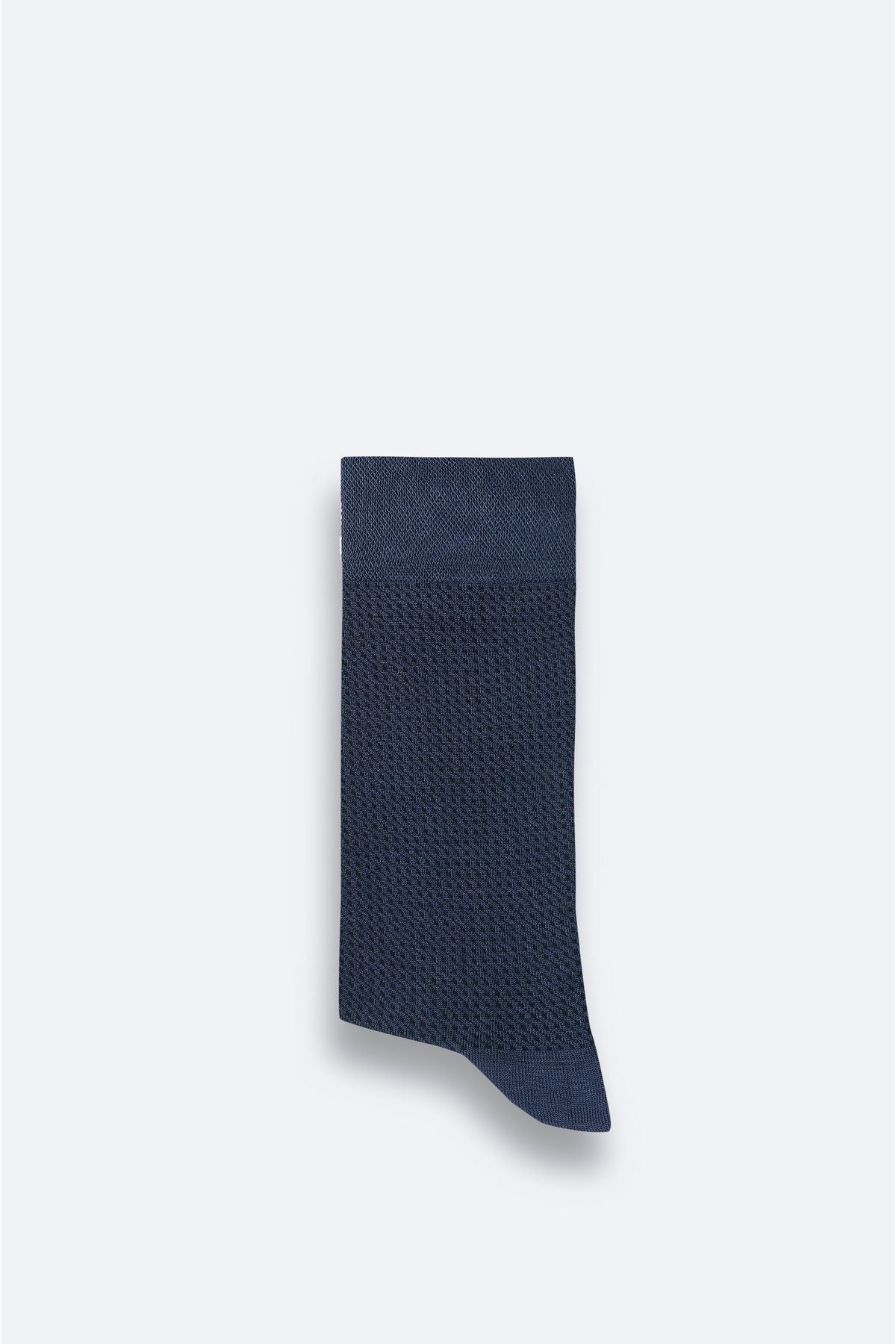 Men's anthracite patterned bamboo socket socks A42y8515