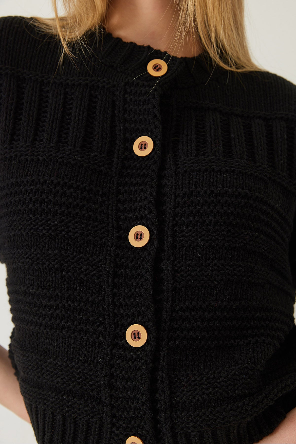 Women's Buttoned Patterned Knitwear Cardigan 20247545