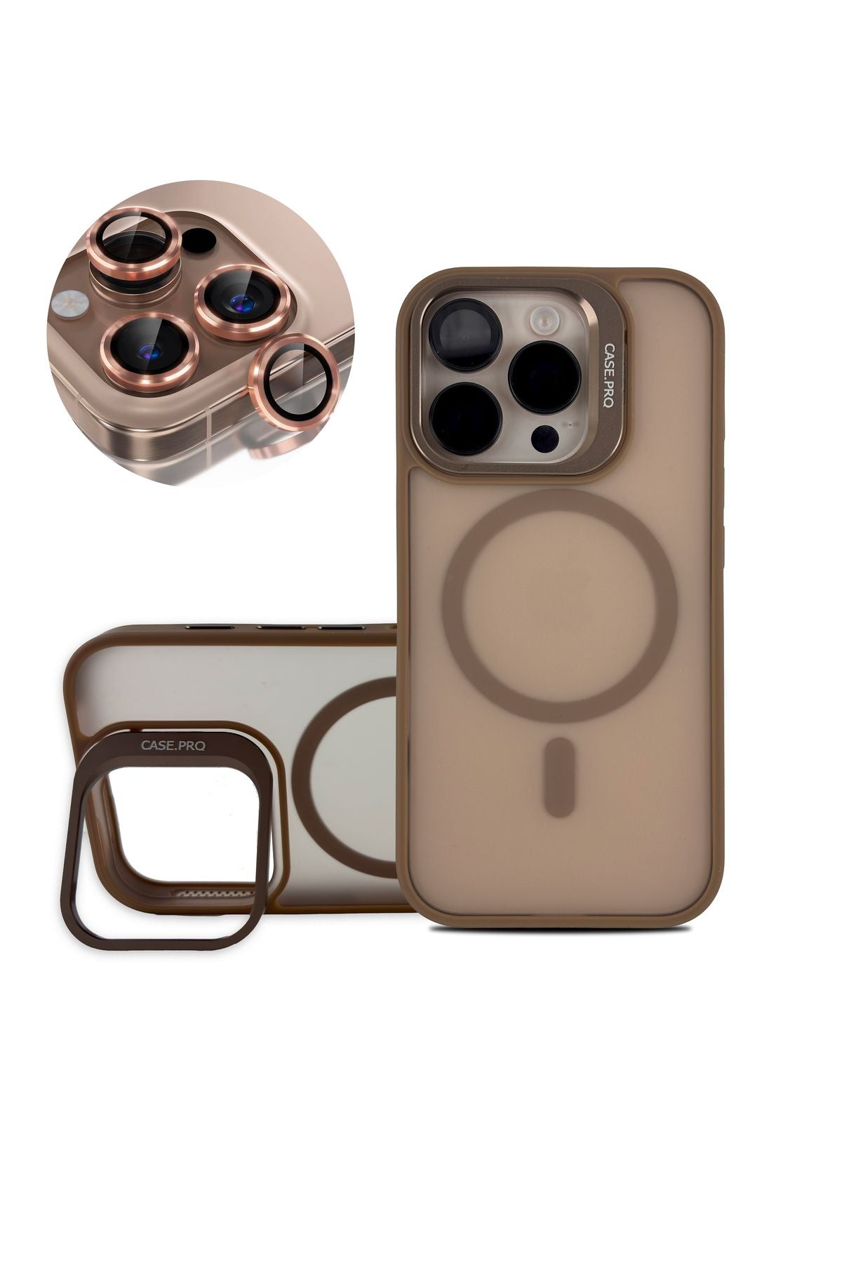 Apple Iphone 16 Pro Max Compatible Case Stand Mat Magsafe Metal Key Camera Lens Gift Nevada Case