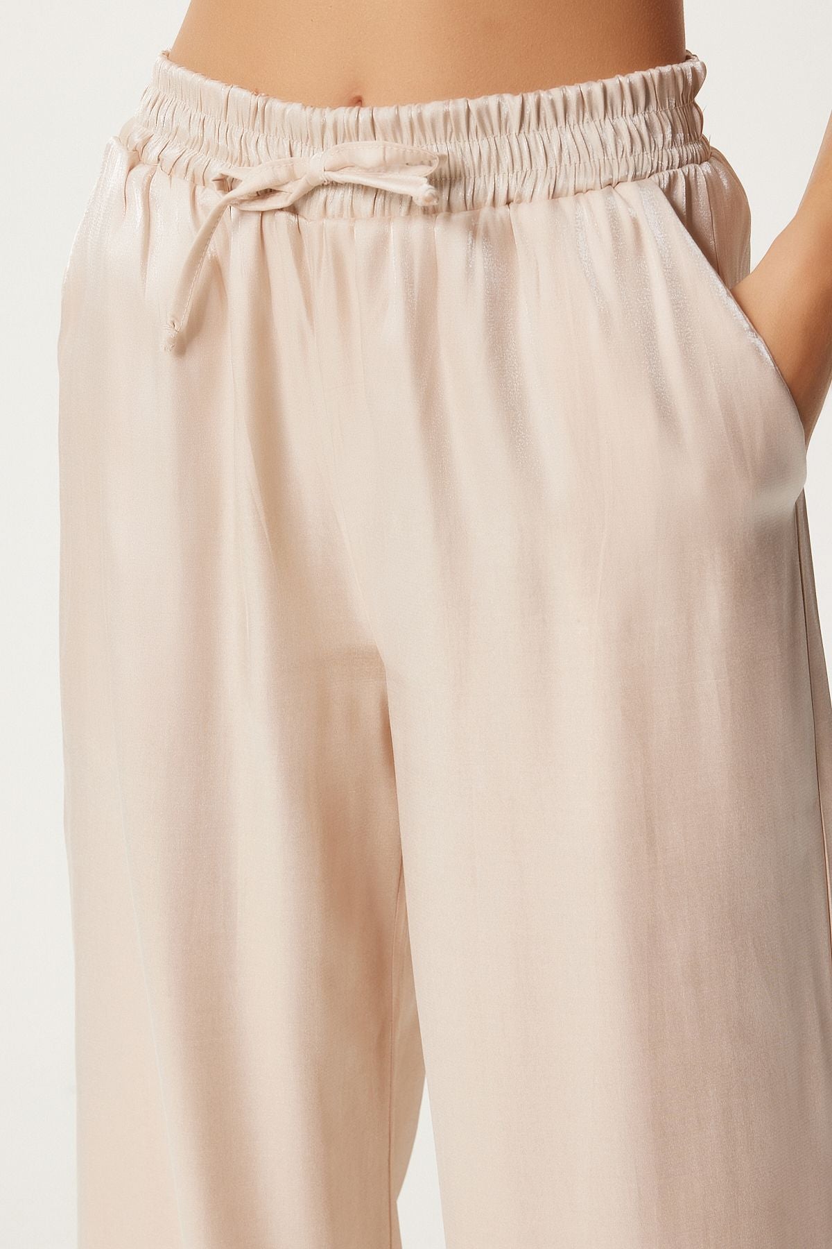 Women's cream bright surface pants an00210
