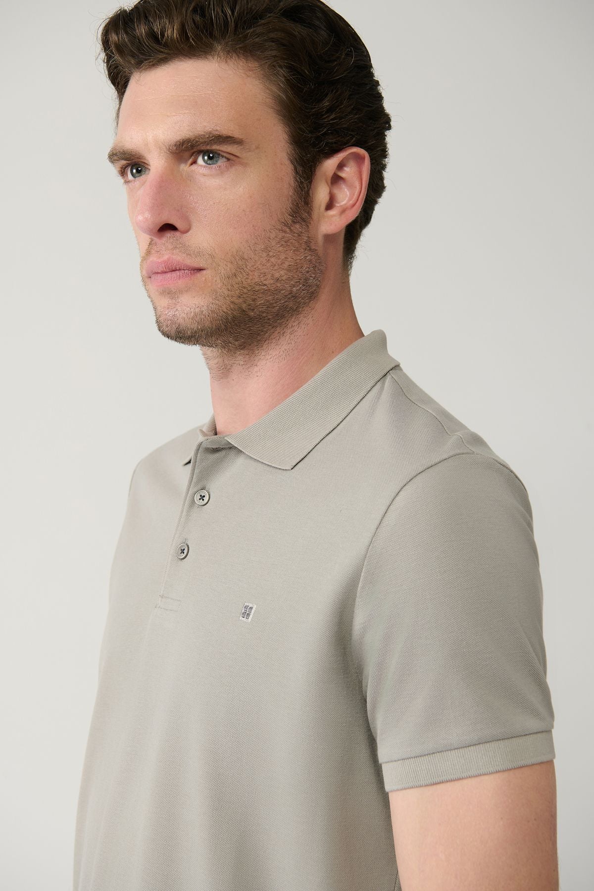 Men's Stone 100 %Cotton Cool Polo Yaka T-Shirt E001004