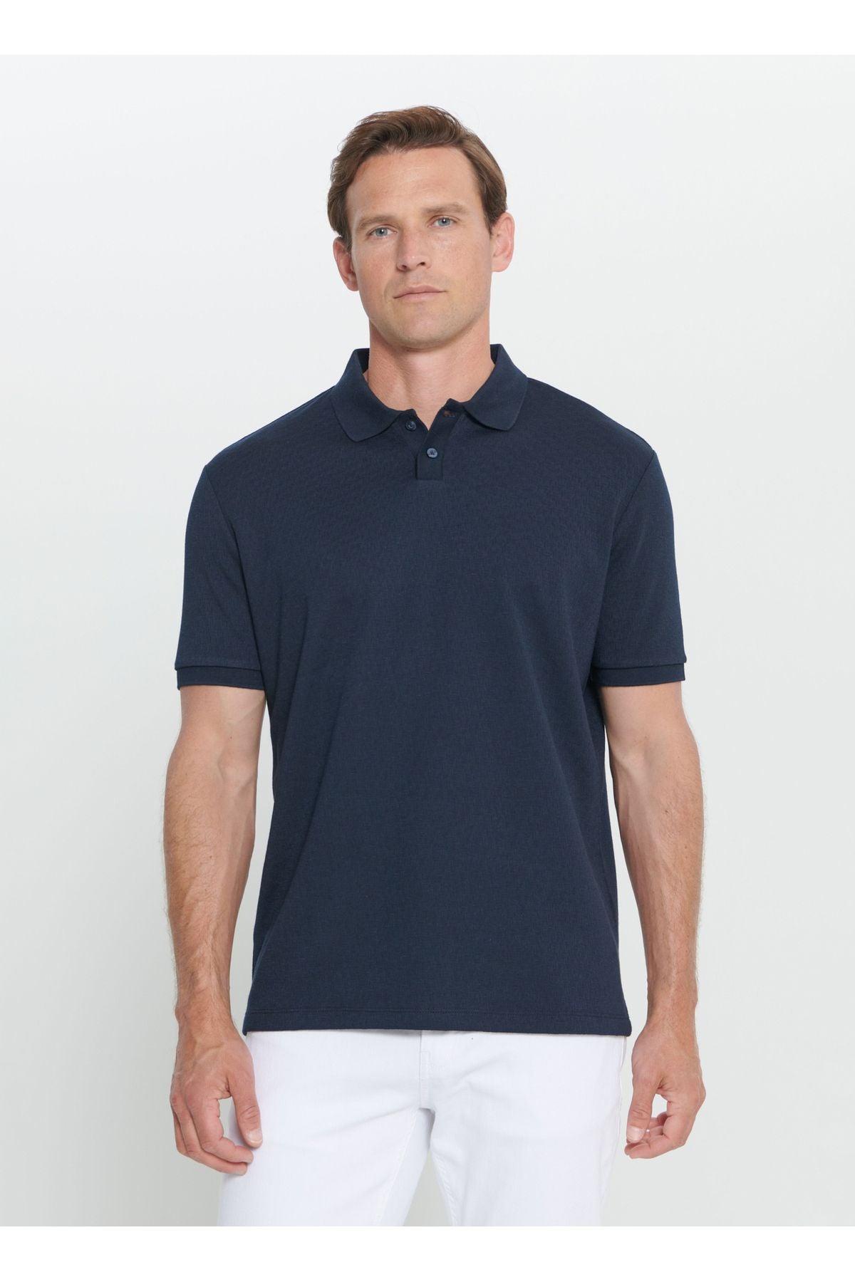 Altınyyıldız Classics Flat Navy Men's Polo T-shirt 4a4824200083