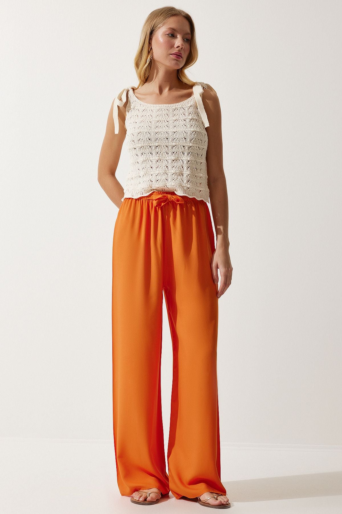 Female Oranj Summer Viscose Palazzo Pants EN00610