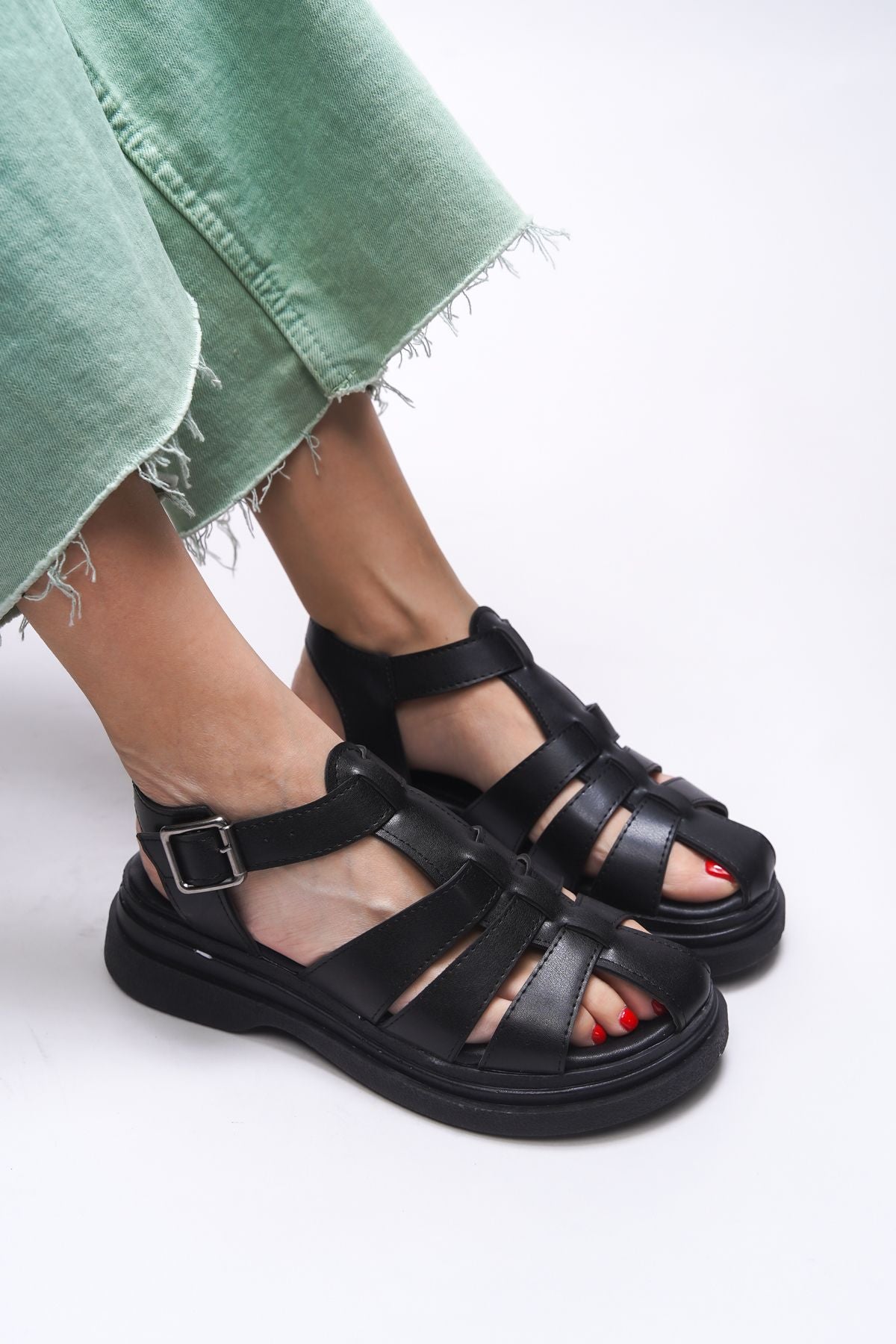Rellynthi Women's Sandals 0012700 Black Skin
