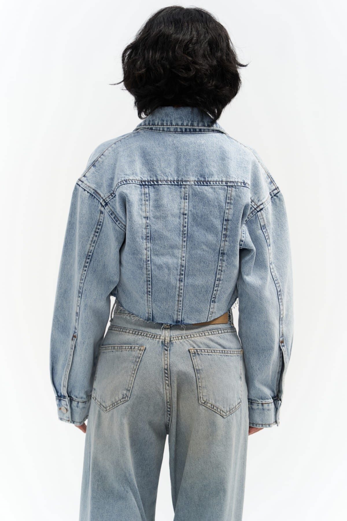 Darcey Light Blue Short Jean Jacket