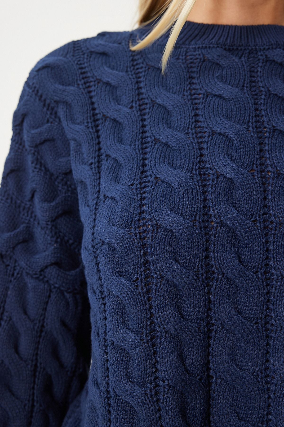 Women's Navy Bike Bike Knit Motif knitwear sweater MX00169