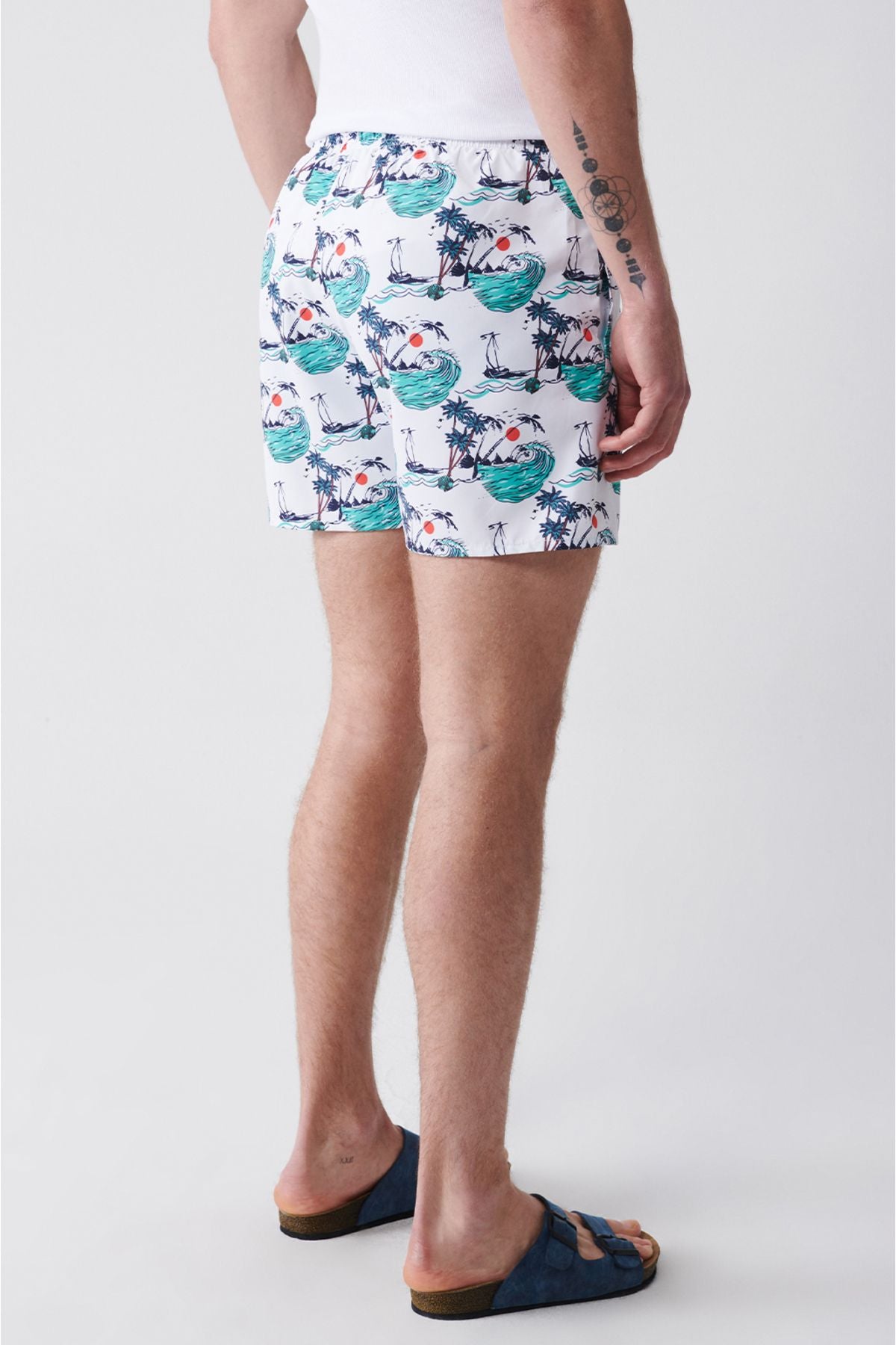 Men's Multicolour fast -drying Printed Standard Size Mayo Sea Short E003802