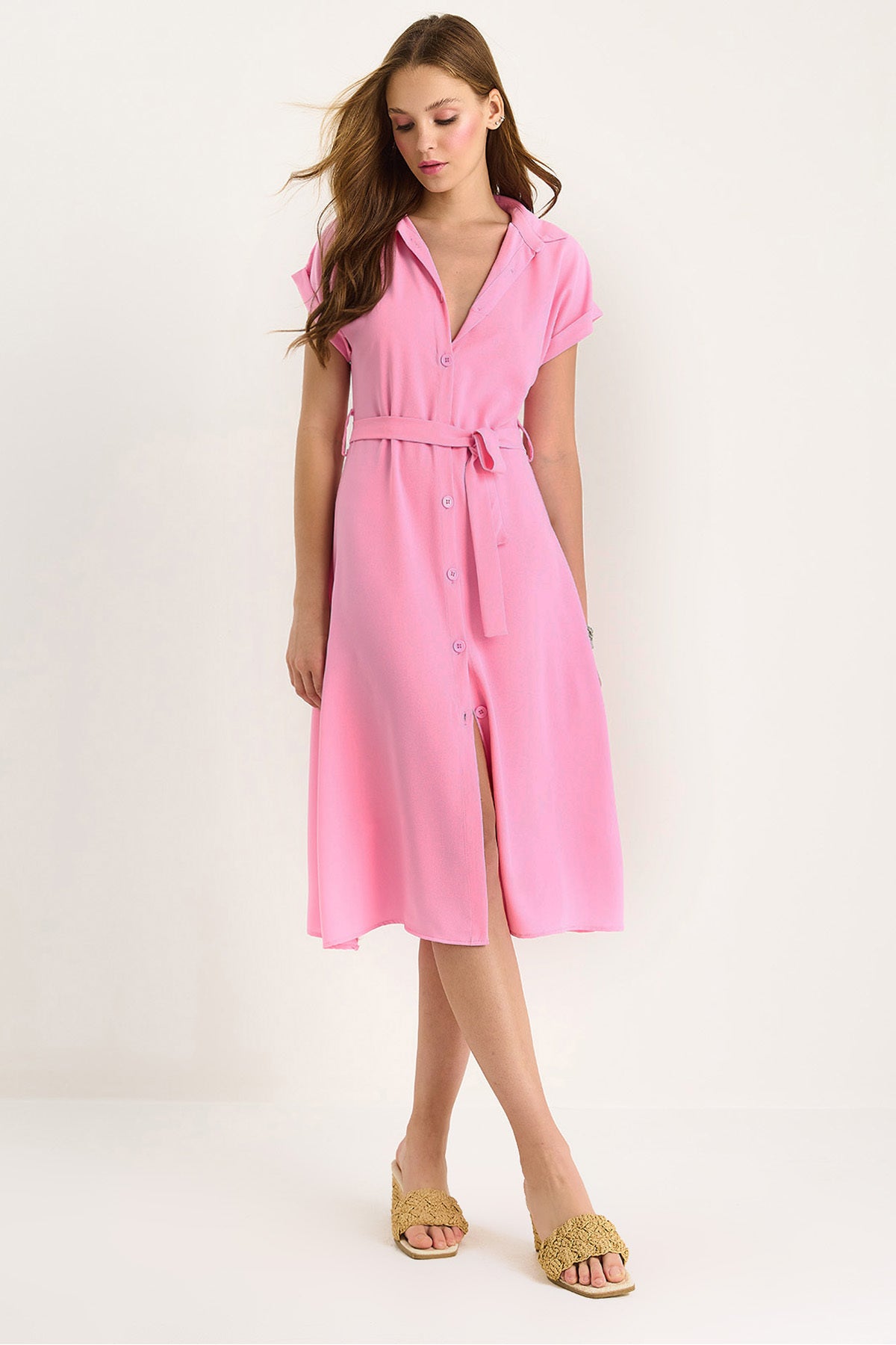 Women's Belt Detailed Linda Shirt Dress 5248 60281080