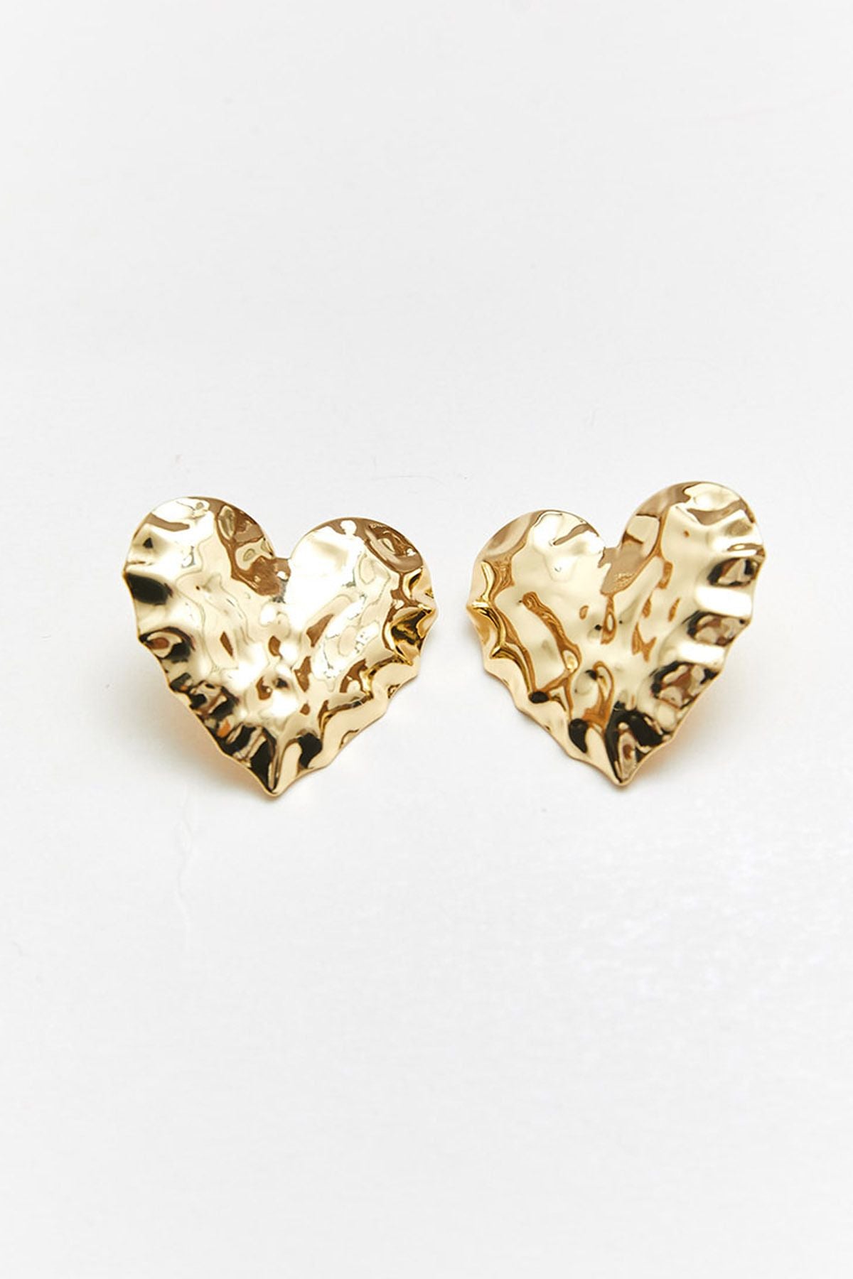 Women's Accessories Steel Large Heart Earrings ACS206