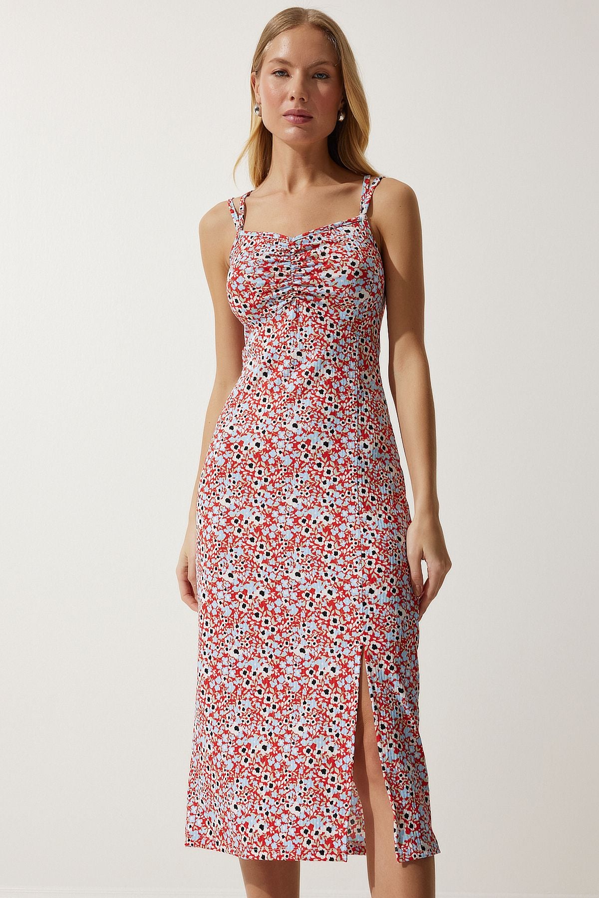 Woman Oranj Dual Hanger Patterned Knitting Dress MC00262