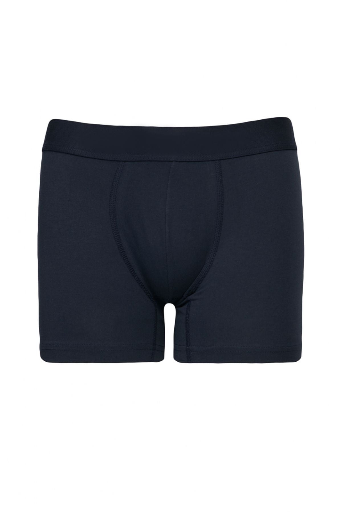 Men's White-Lacivert 3-Cotton Flexible Boxer Package