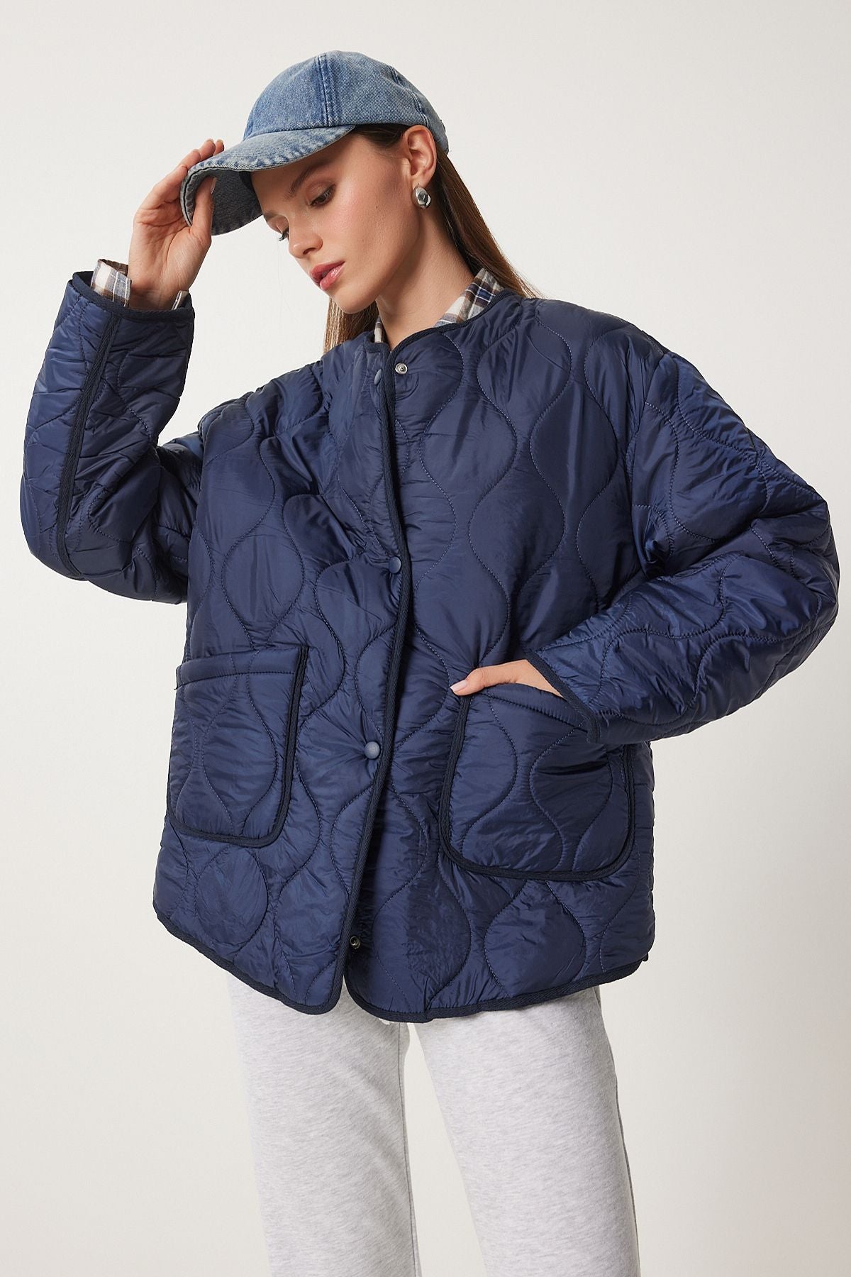WOMEN'S NACTERE POCKET Oversize Kapitone Coat DZ00098