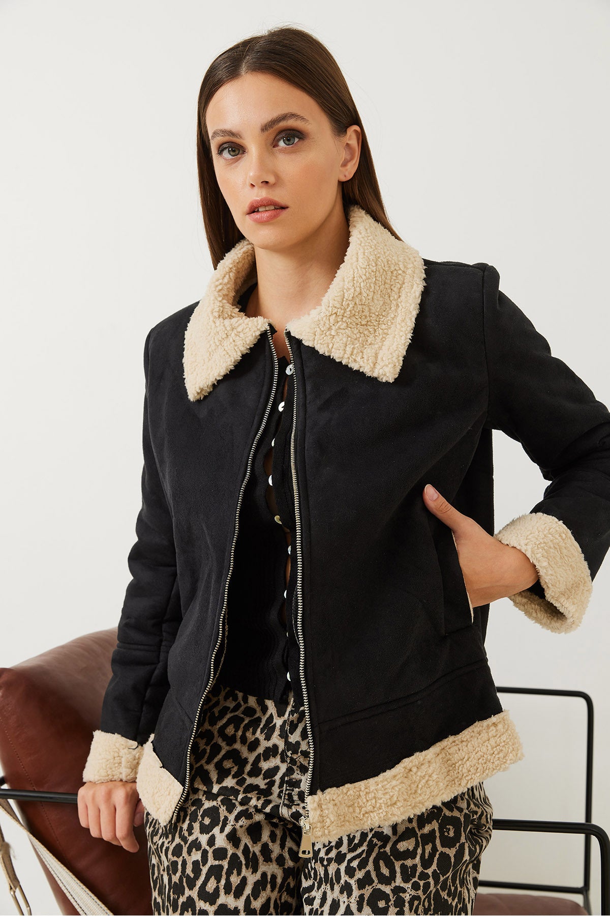 Women's Suede Plush Coat 60041023