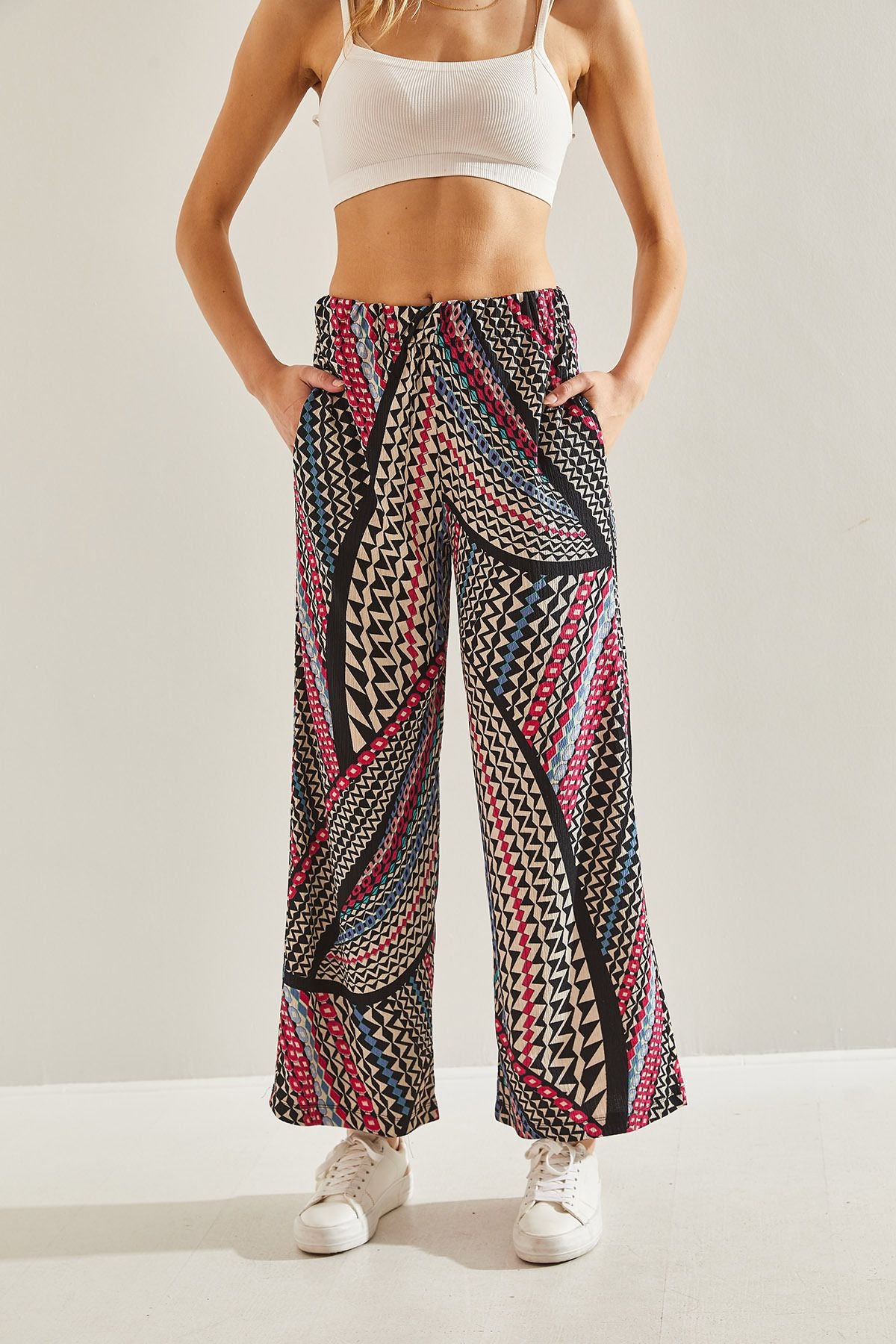 Women's Ethnic Patterned Palazzo Pants 60251149