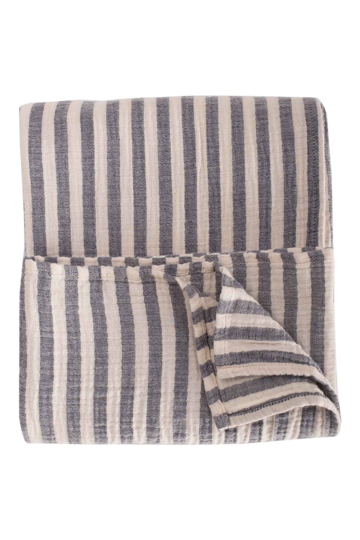 Naturel Blanket 90x100cm Smoked Thick striped