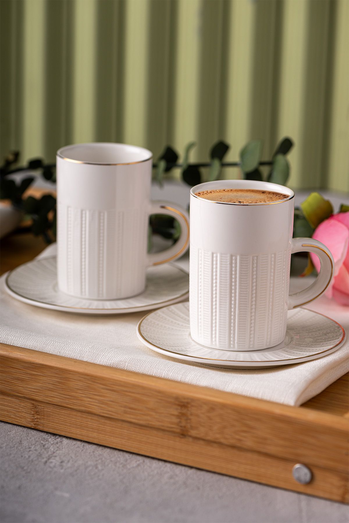 Knitting Pattern Double Coffee Cup 150 cc Gold