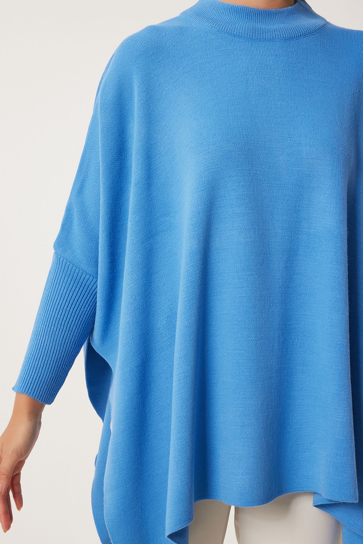 WOMEN INDIO BLUE BLUE SIDE SPEED Oversiz Pancho Kazakh YY00005