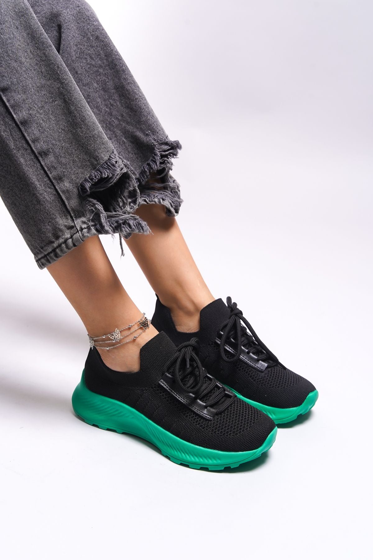 Umhebel Woman Sneaker 00122011 Black Green