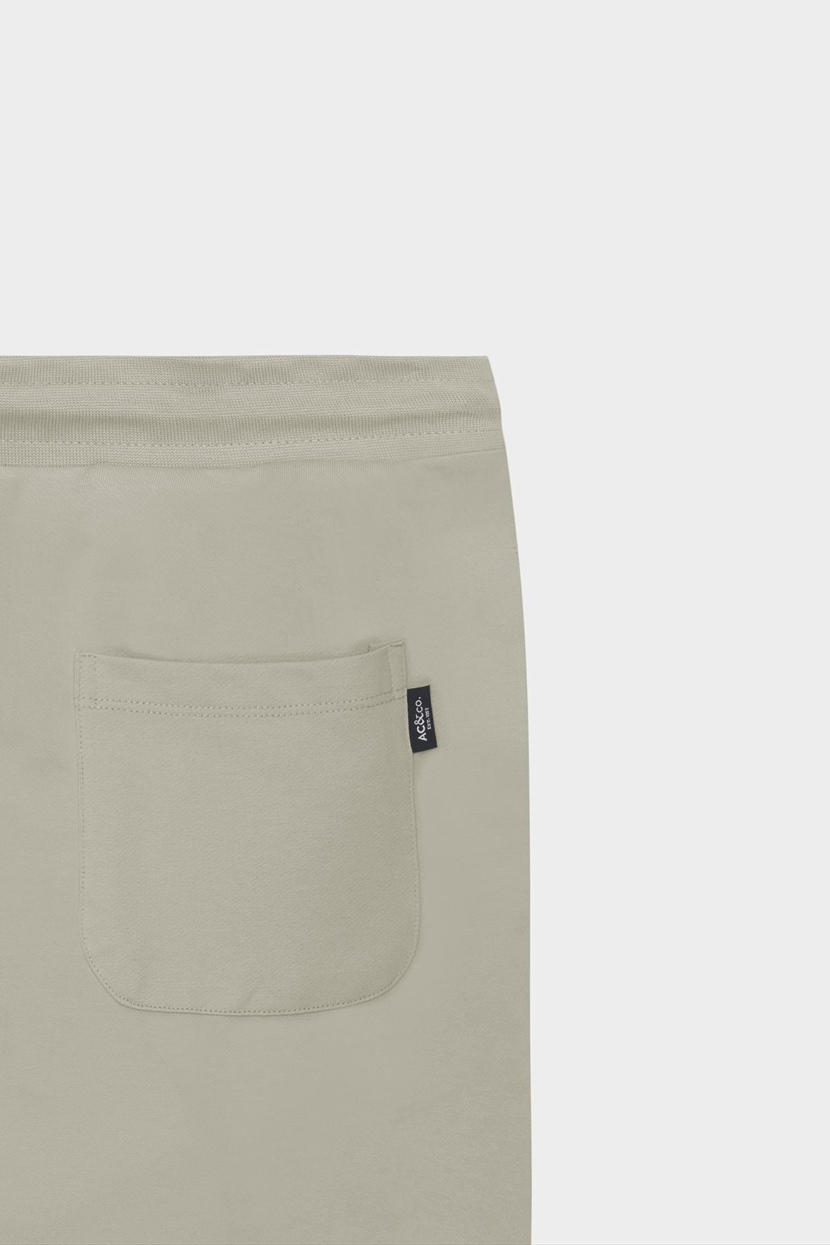 Unisex Beige Standard Fit Normal Cutting Cotton Pocket Flexible Knitting Shorts