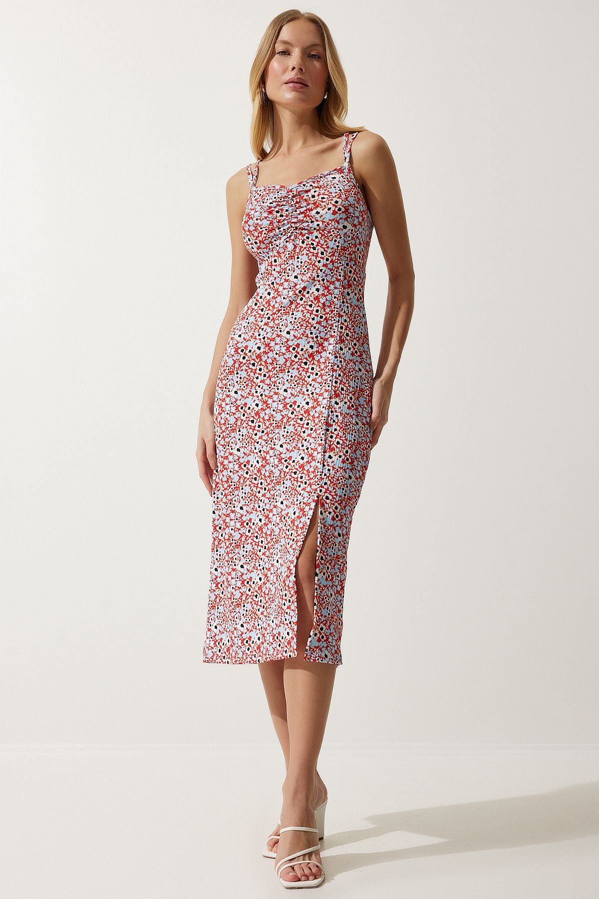 Woman Oranj Dual Hanger Patterned Knitting Dress MC00262