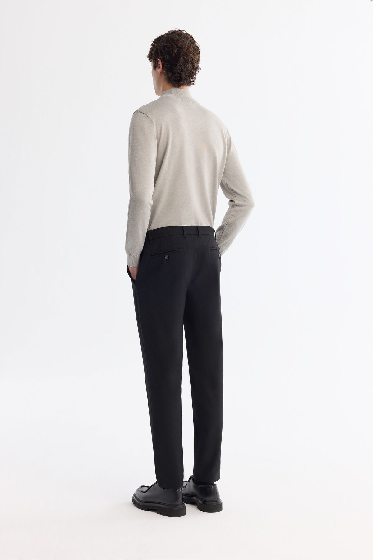 Men's black classic waist soft button Chino Pants B003035