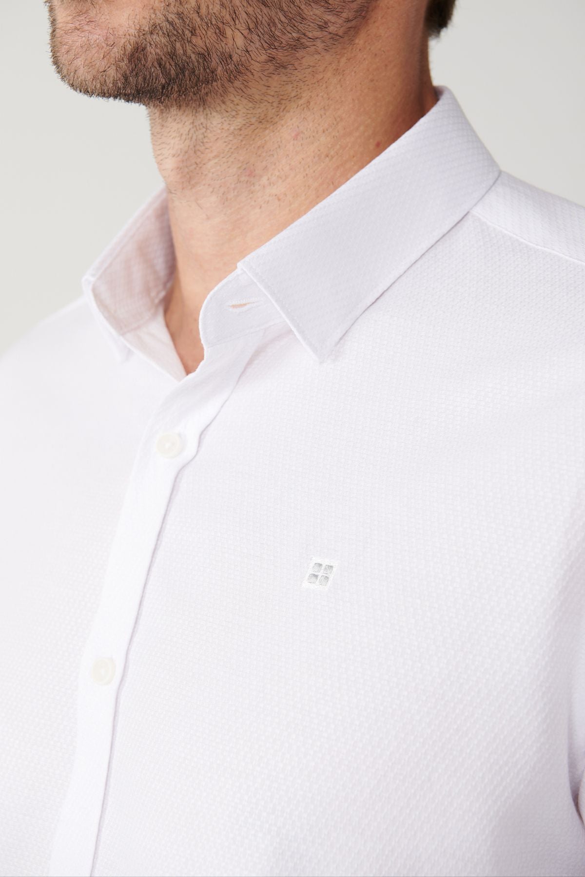 Men's White Cotton Amelor Shirt A32Y2056