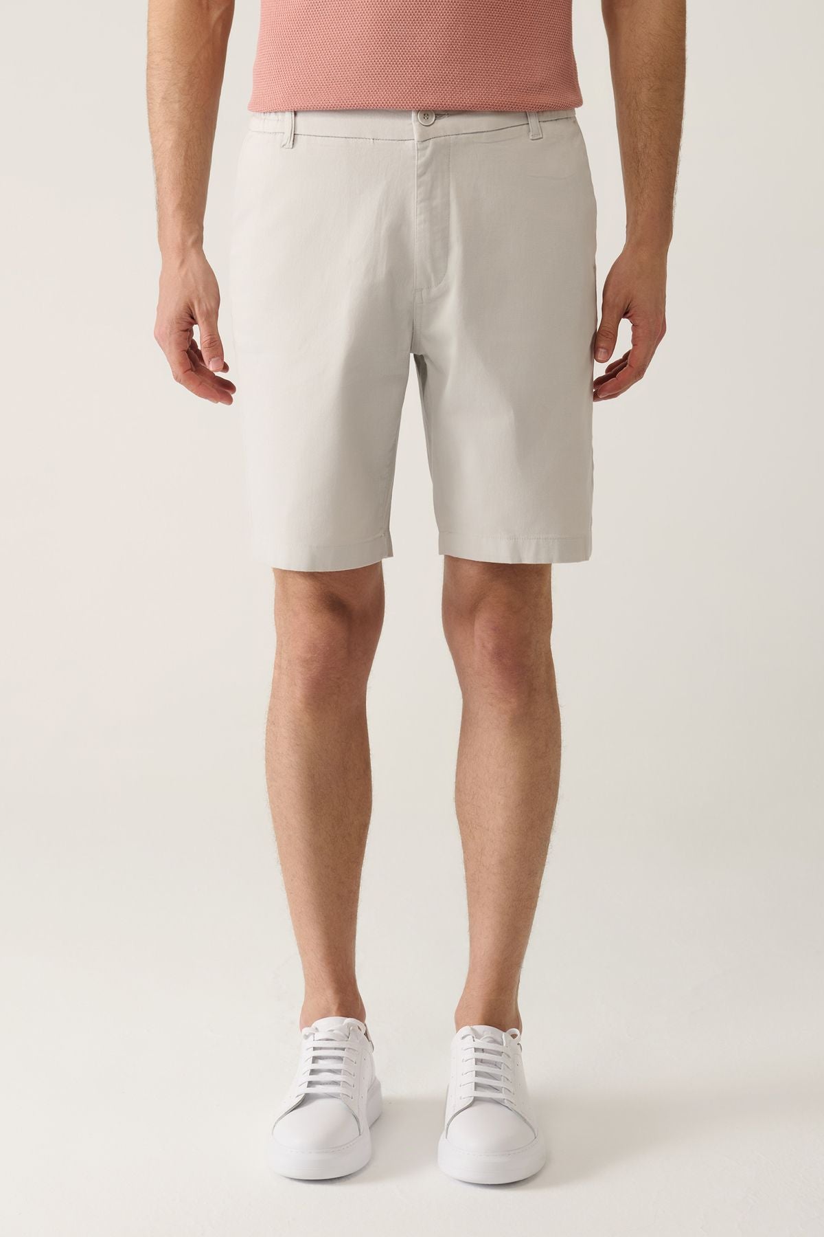 Men's Light Gray Waist with Soft Tushed Aspendos Short A41y3735