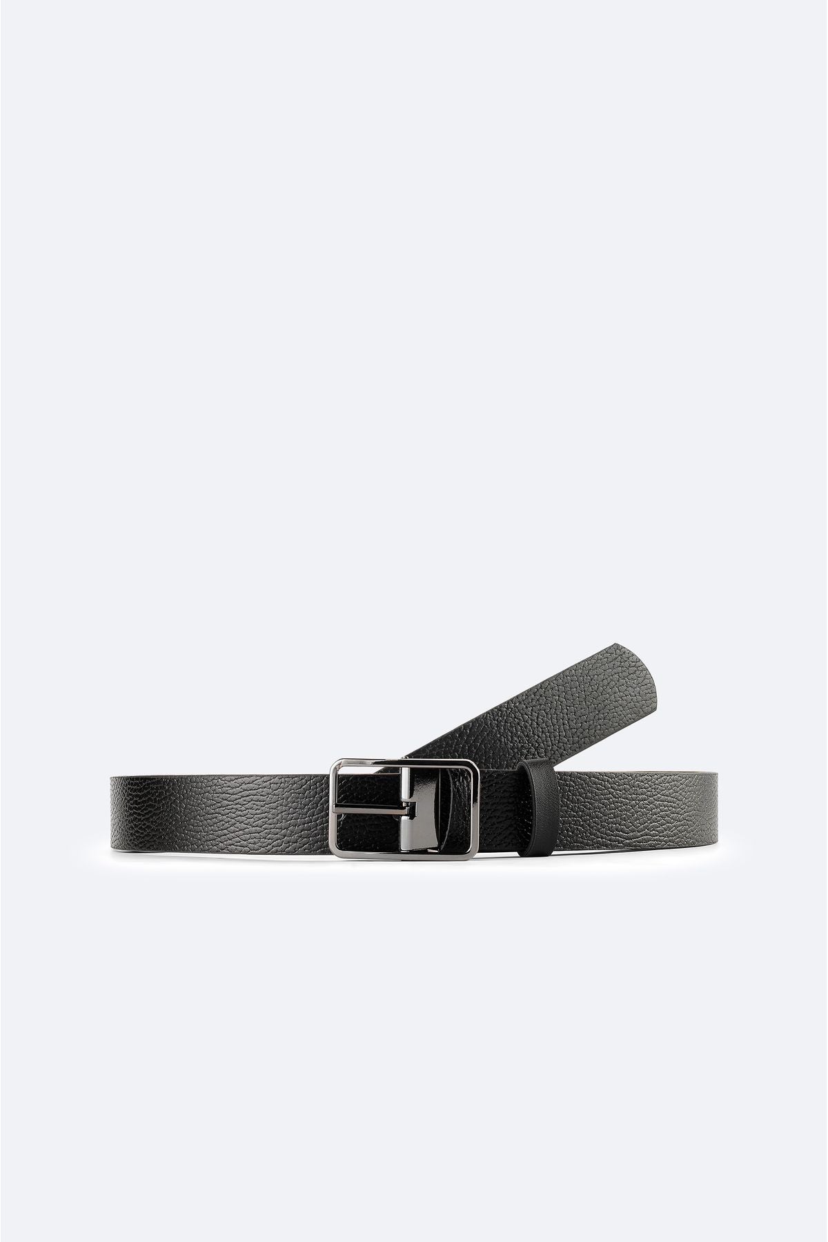 Men's black double -sided leather belt A42y9310