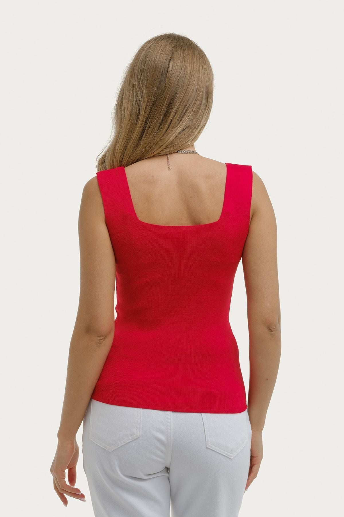 Woman Red Thick Strap Kashkorse Blouse ARM-23Y069001