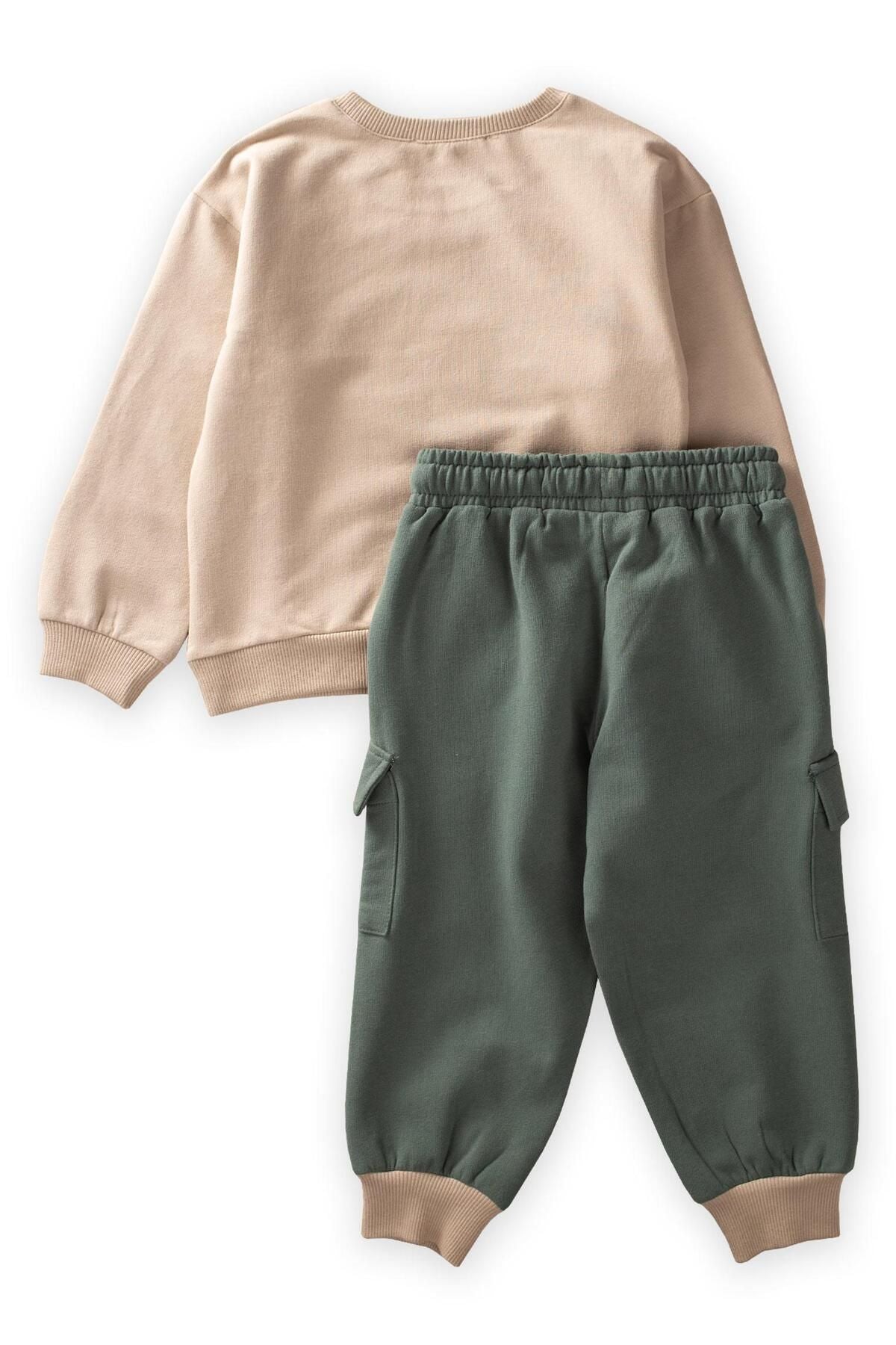 Original Printed Cargo Pants Sweatshirt Set 2-10 Age Vizon