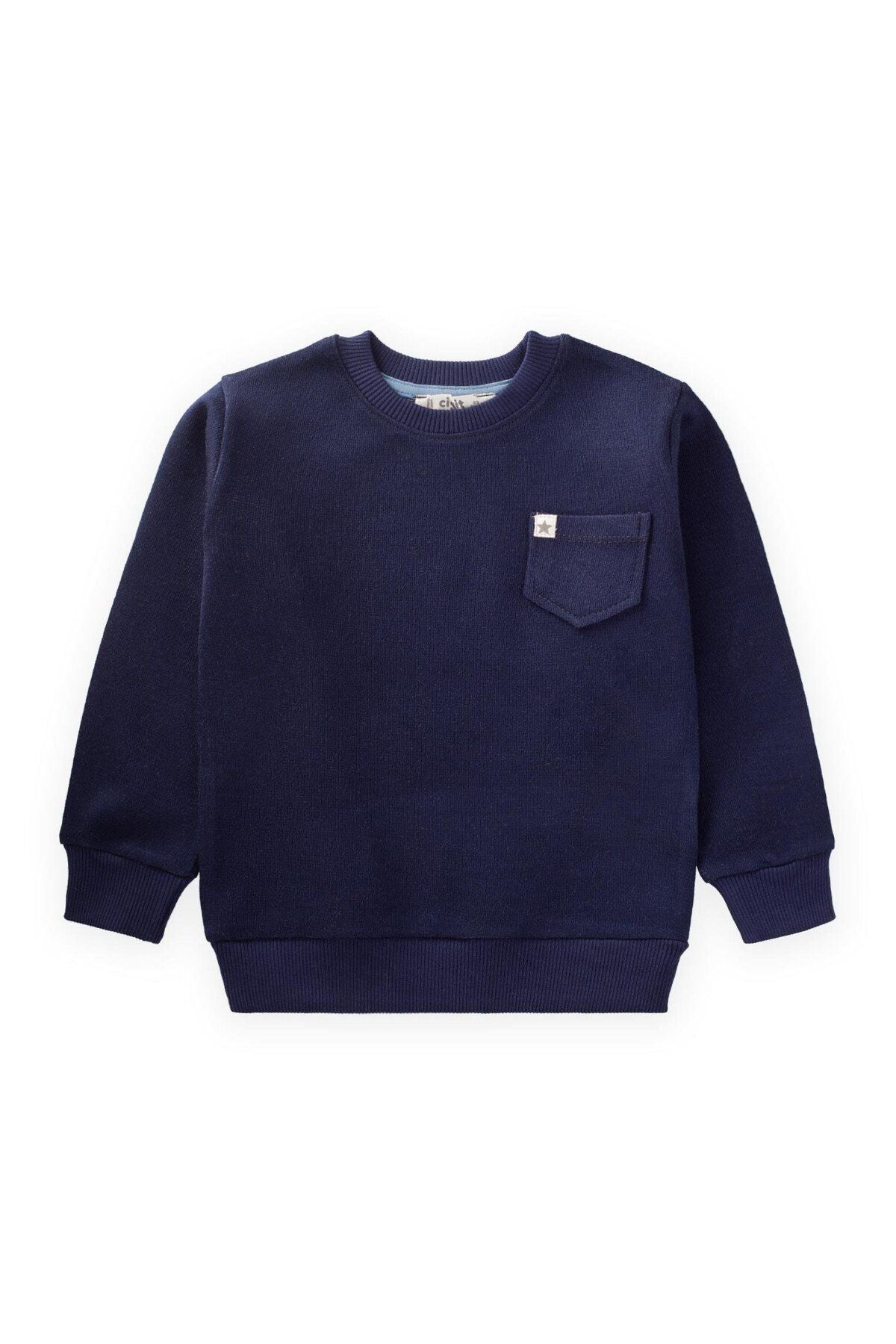 Ribanalı Pocket Men Badi 2-7 Years Navy blue