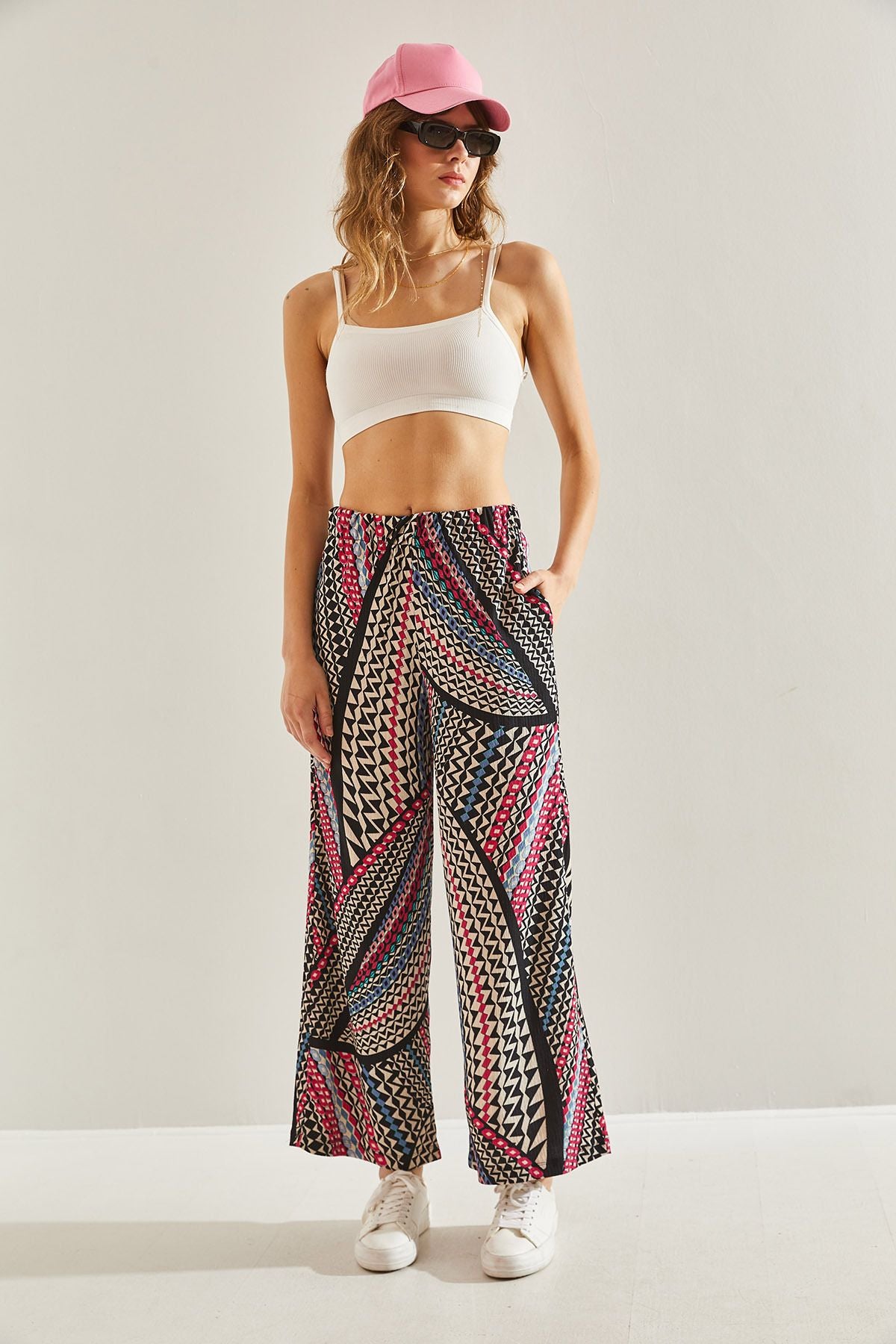 Women's Ethnic Patterned Palazzo Pants 60251149