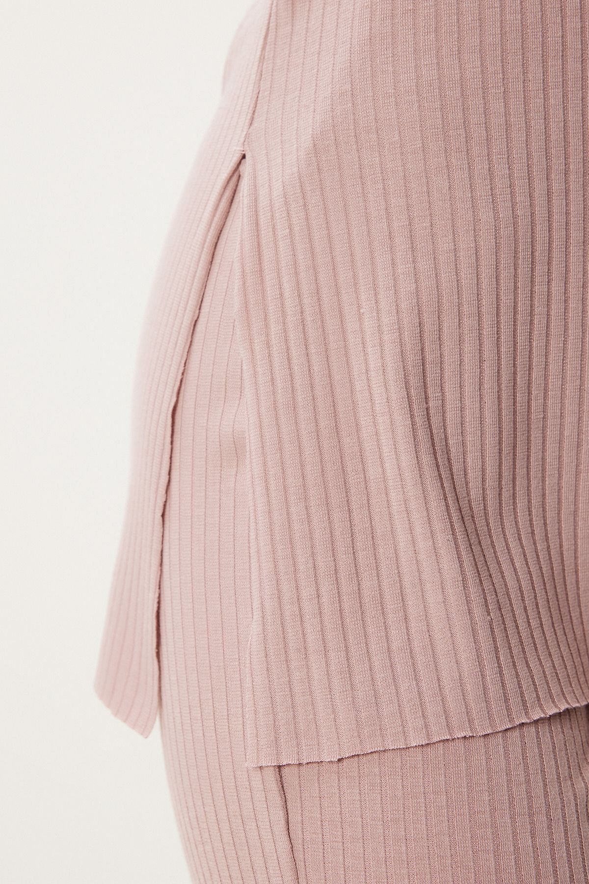 Female Powdered Casual Wick Knit Blouse Pants Set OW00054