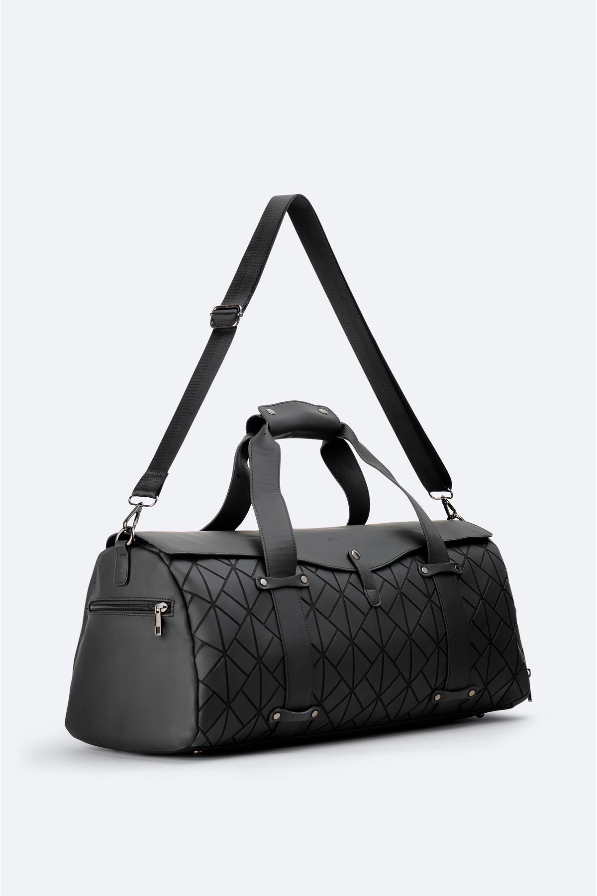 Men's black adjustable shoulder strap travel bag A42y9101